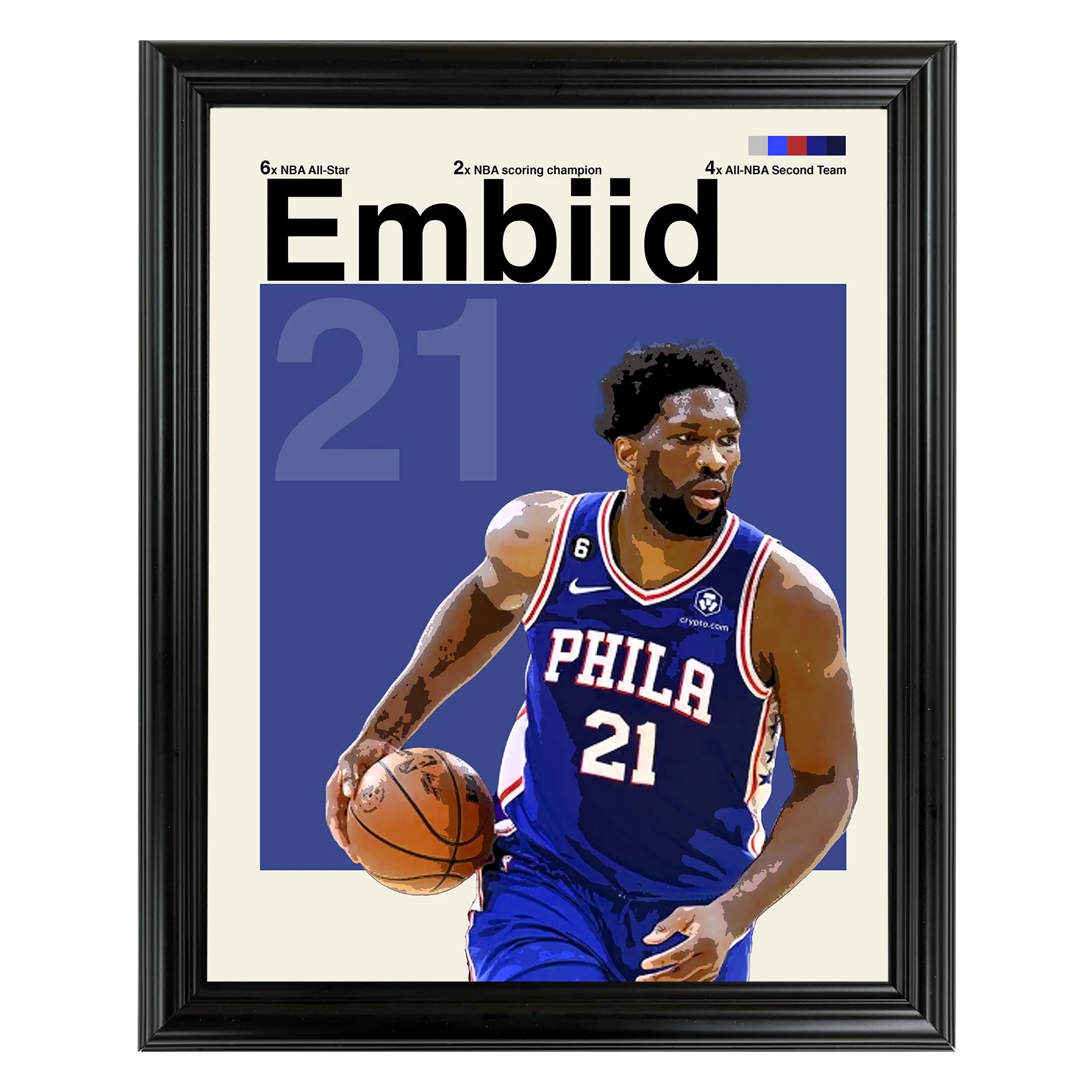 Joel Embiid Framed Sports Art Photo by Thomas Maxwell