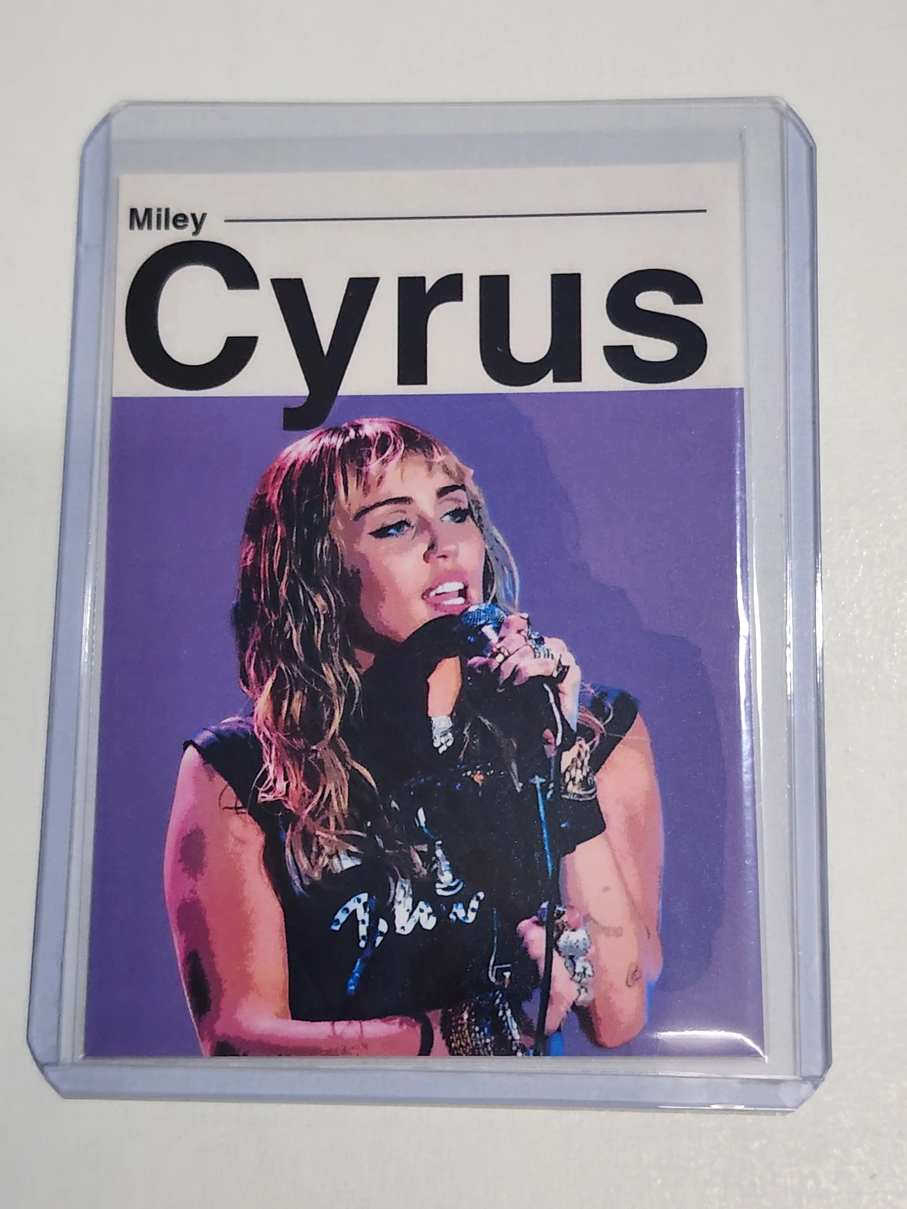Miley Cyrus Artist Signed Music Art Card 1/10