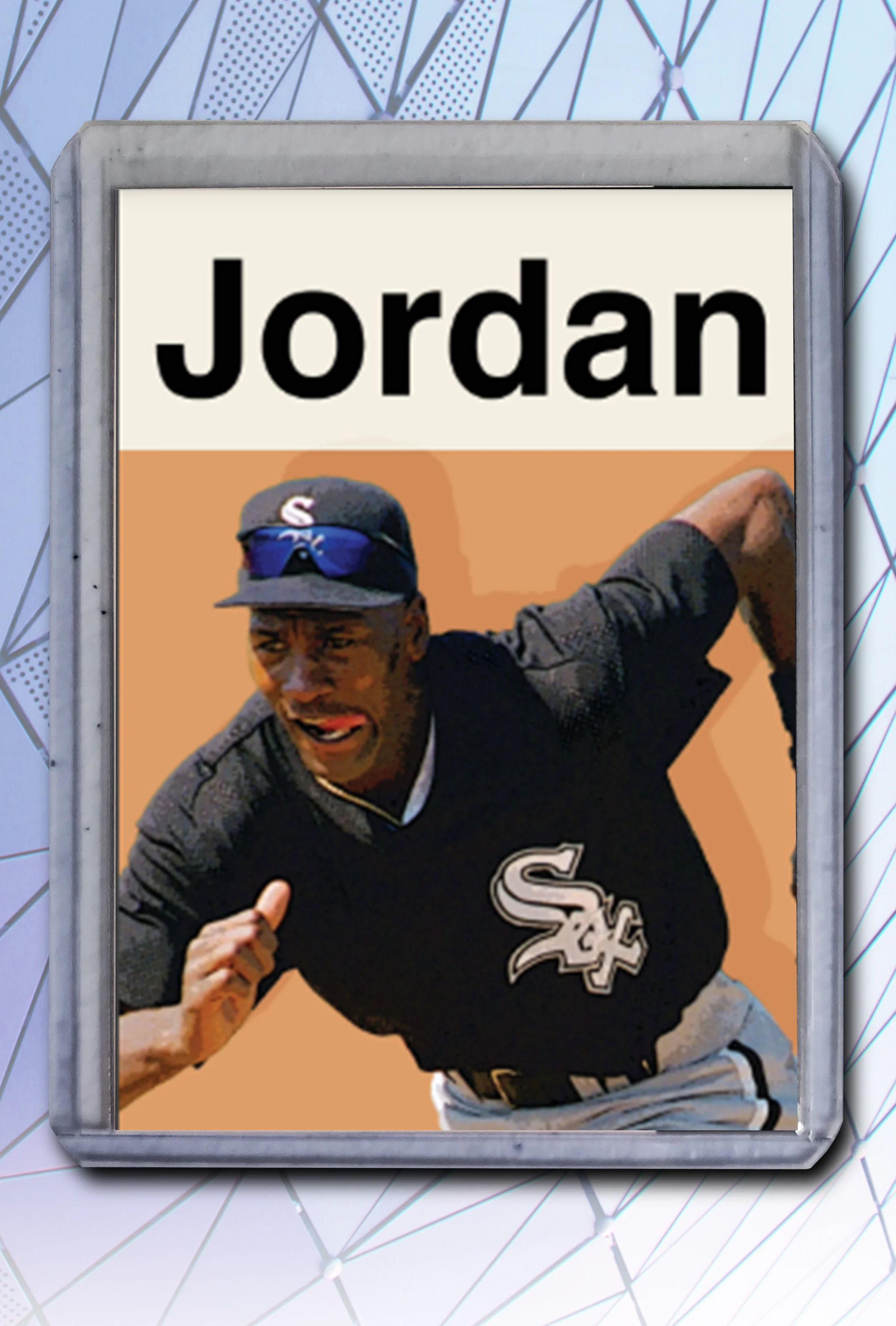 Michael Jordan Artist Signed Baseball Art Card 2/10