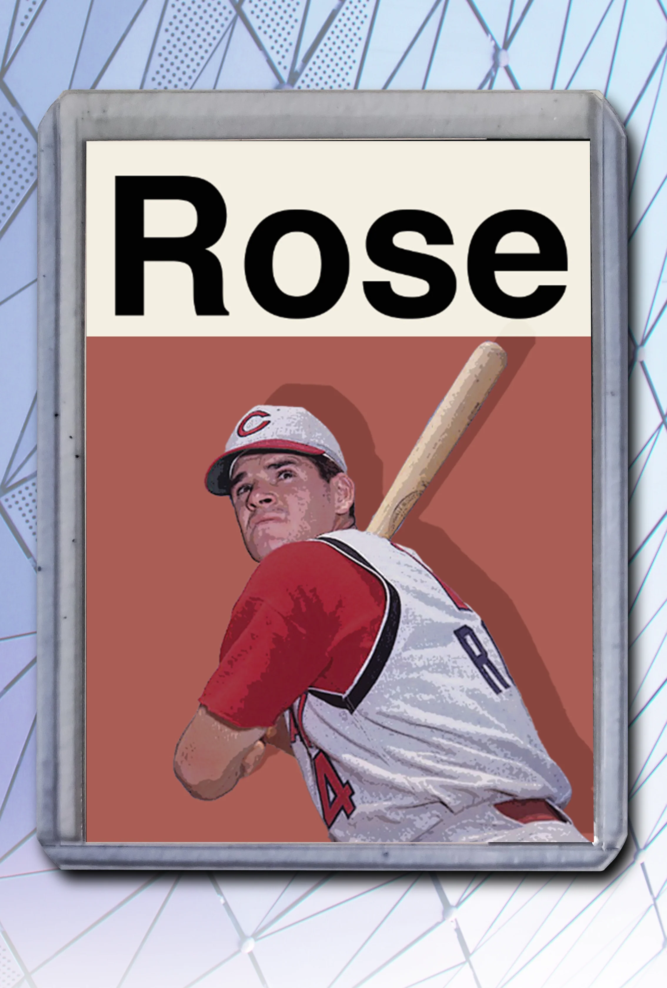 Pete Rose Artist Signed Baseball Art Card 2/10