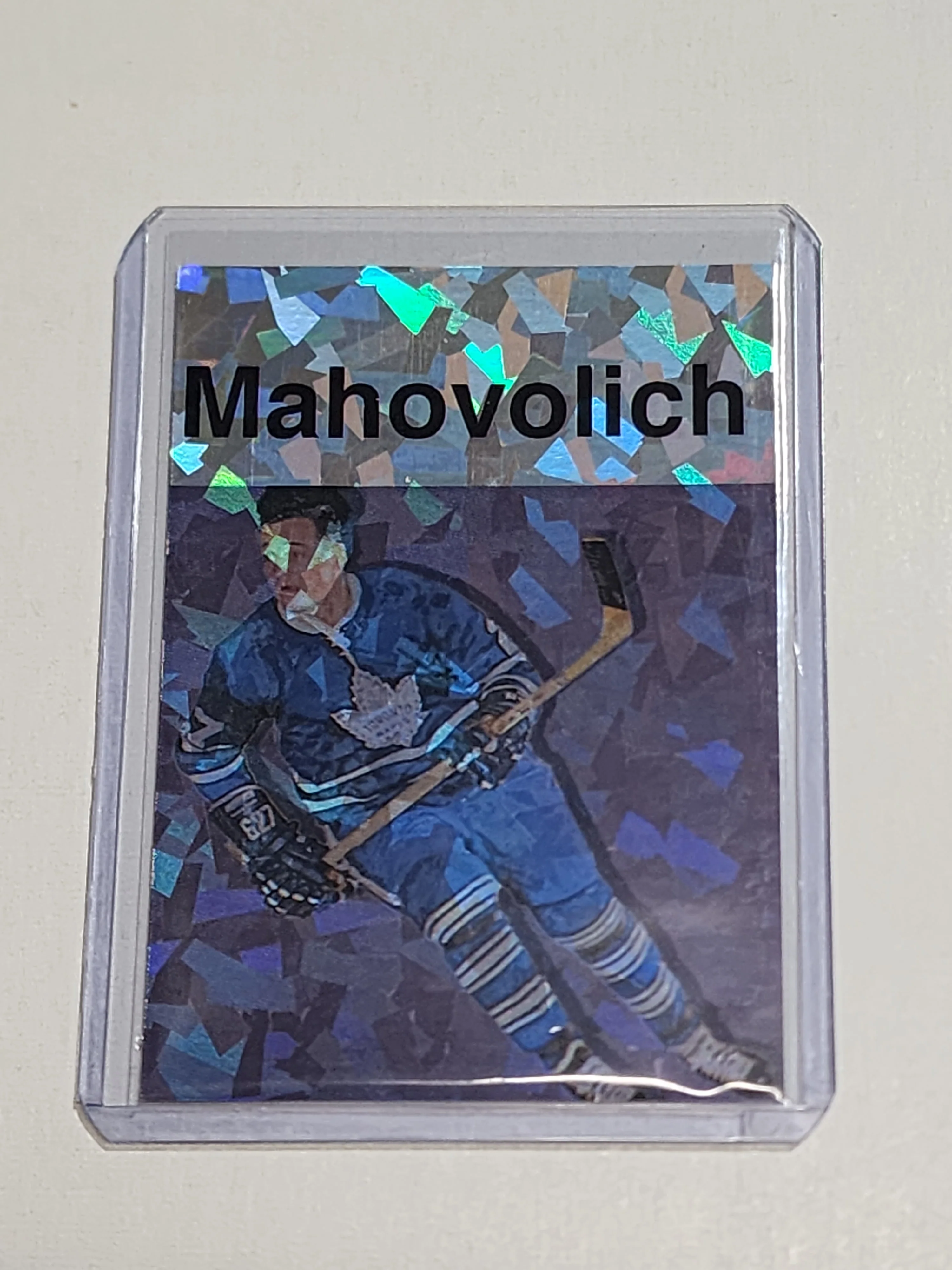 Frank Mahovolich Artist Signed Toronto Maple Leafs Refractor Art Card 1/1