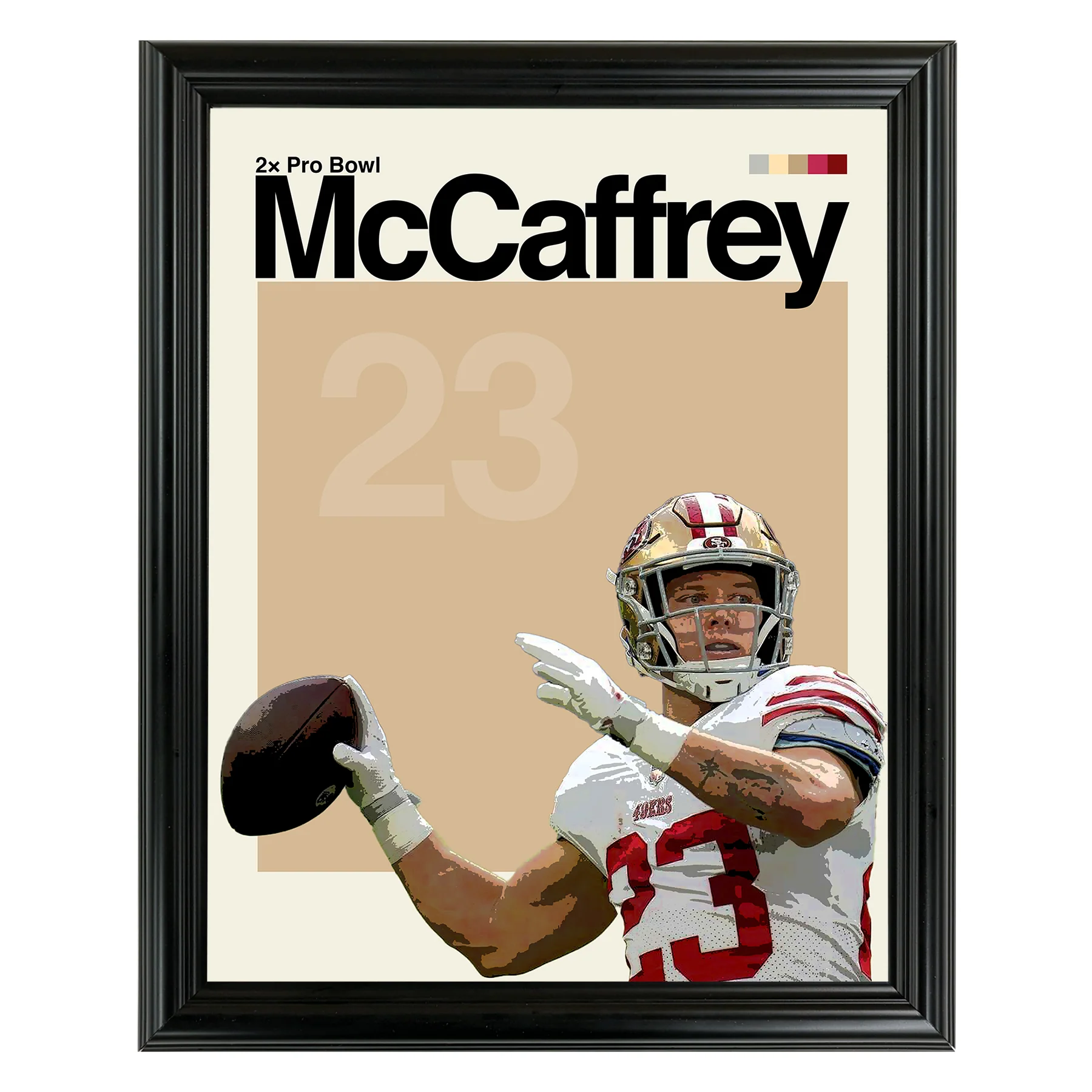 Christian McCaffrey Framed Sports Art Photo by Thomas Maxwell