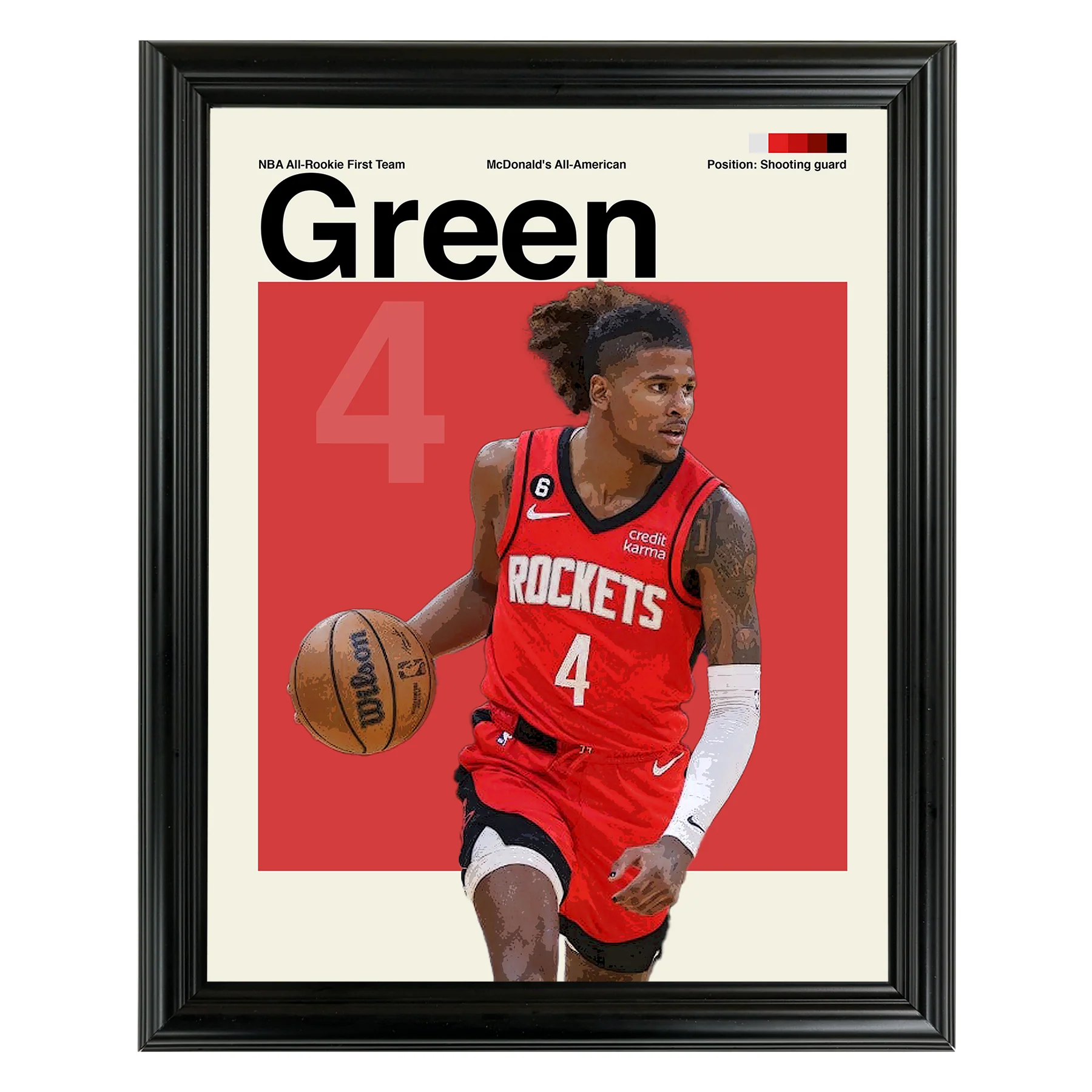 Jalen Green Framed Sports Art Photo by Thomas Maxwell