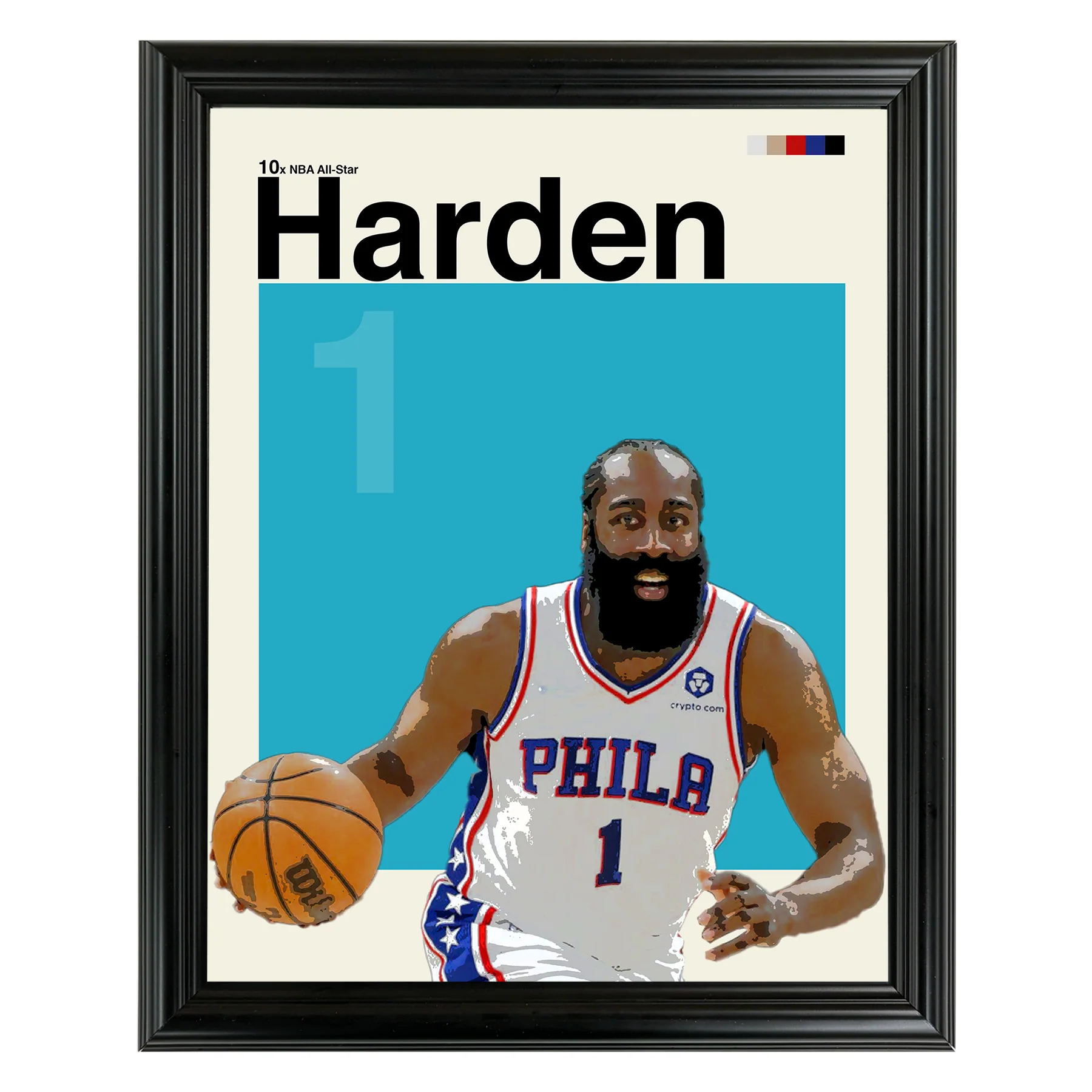 James Harden Framed Sports Art Photo by Thomas Maxwell