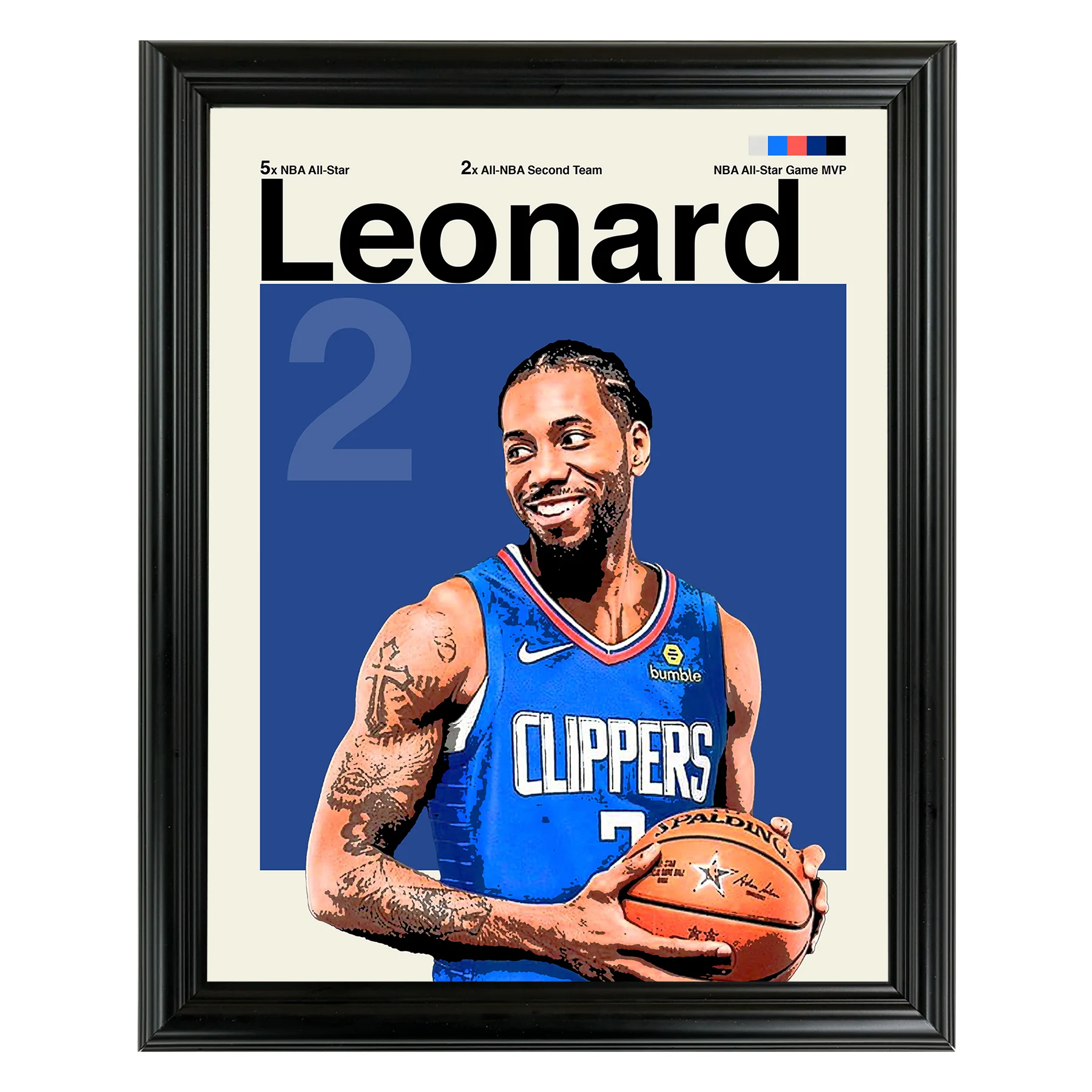Kawhi Leonard Framed Sports Art Photo by Thomas Maxwell