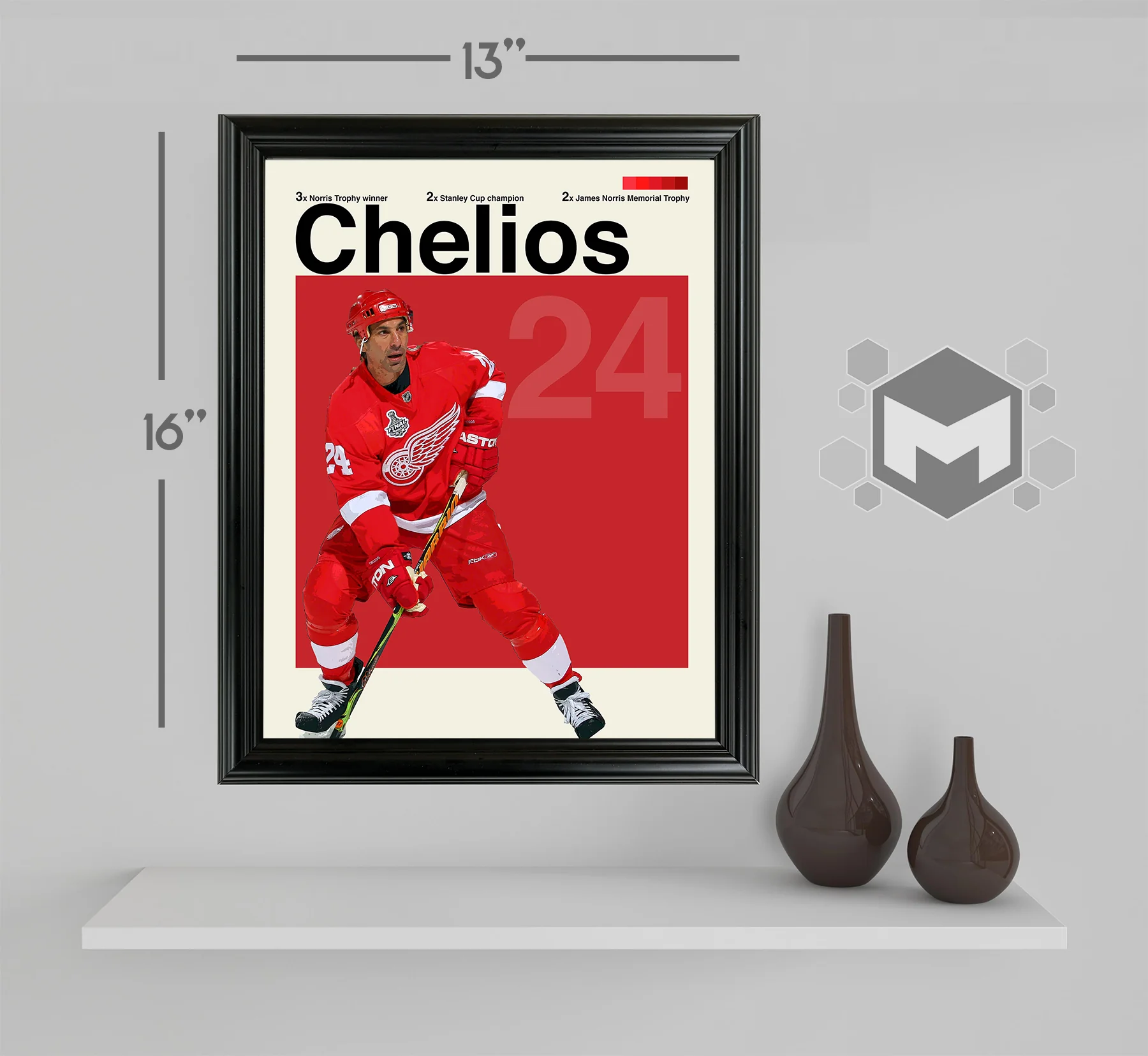 Chris Chelios Framed Sports Art Photo by Thomas Maxwell