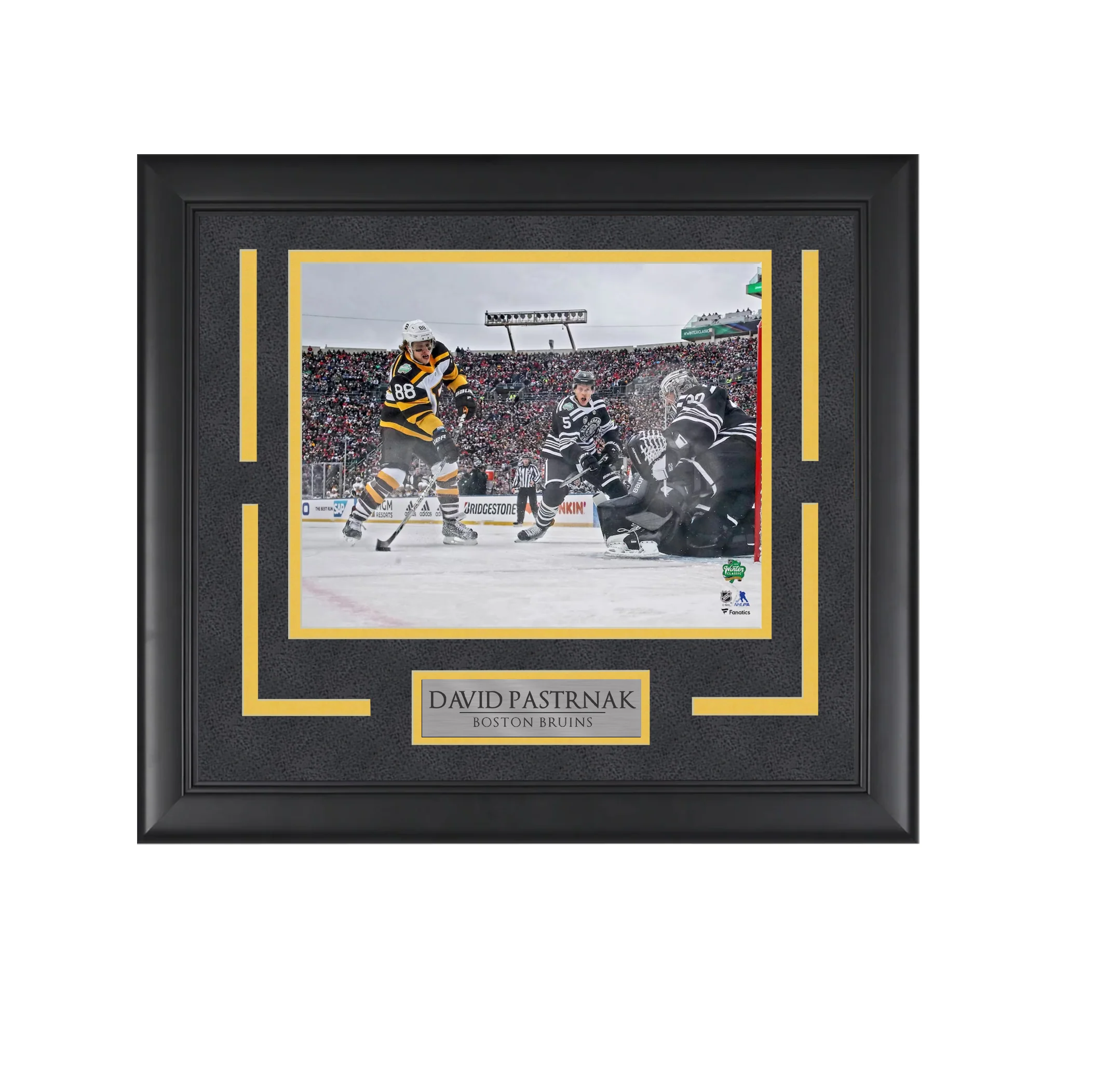 David Pastrnak - Bruins - Framed Hockey Photo