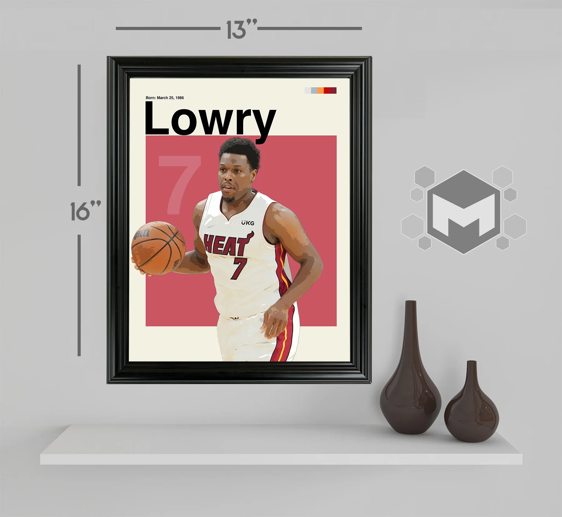 Kyle Lowry Framed Sports Art Photo by Thomas Maxwell