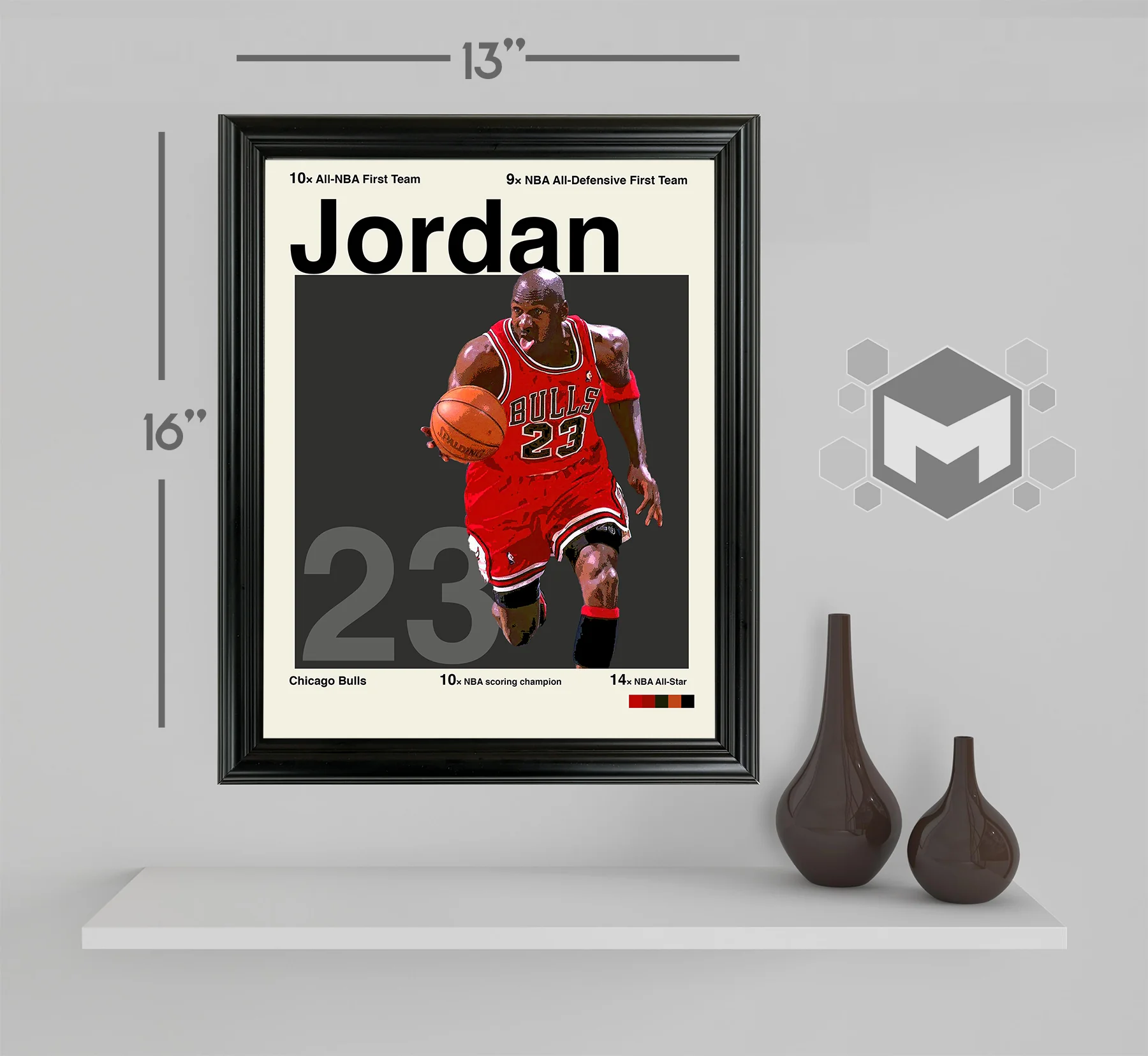 Michael Jordan Sports Art Framed Photo by Thomas Maxwell
