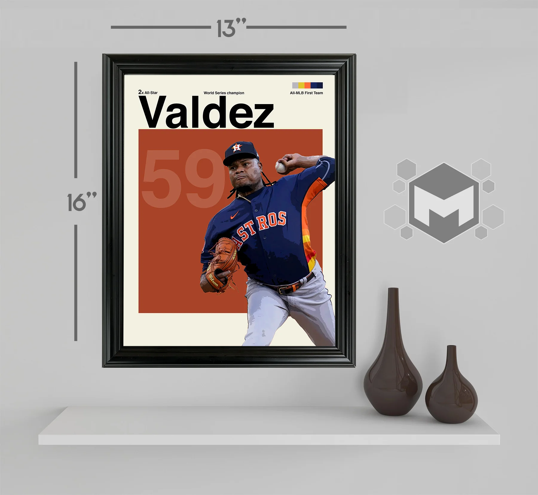 Framber Valdez Framed Sports Art Photo by Thomas Maxwell