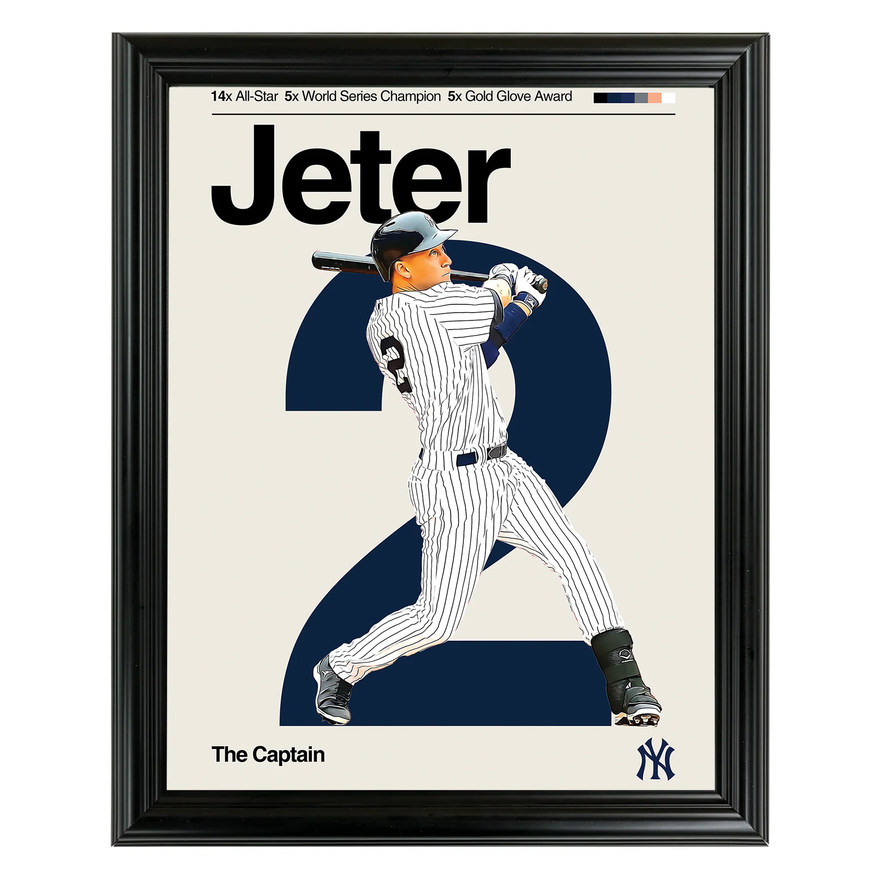 Derek Jeter 2 Framed Sports Art Photo by Thomas Maxwell