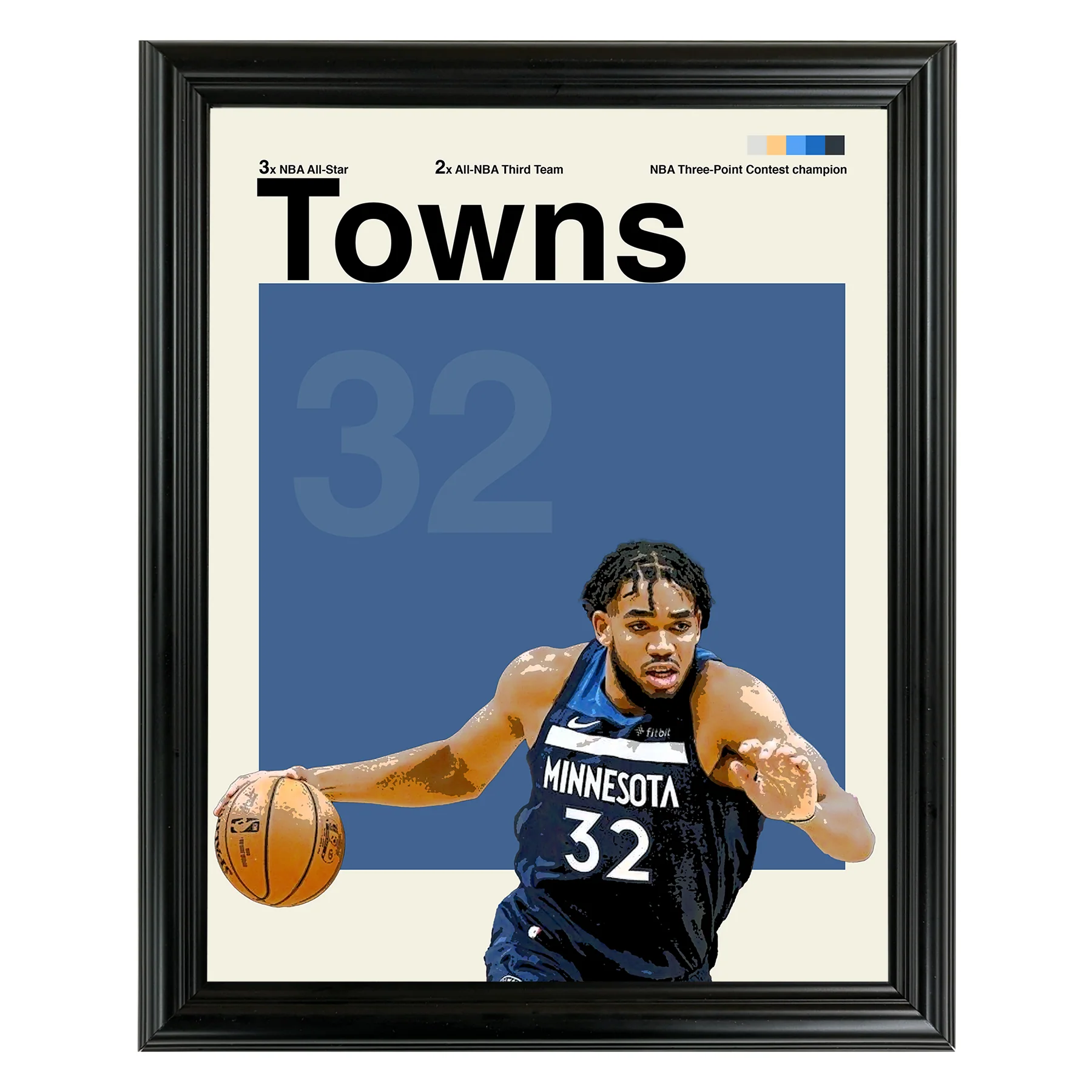 Karl-Anthony Towns Framed Sports Art Photo by Thomas Maxwell
