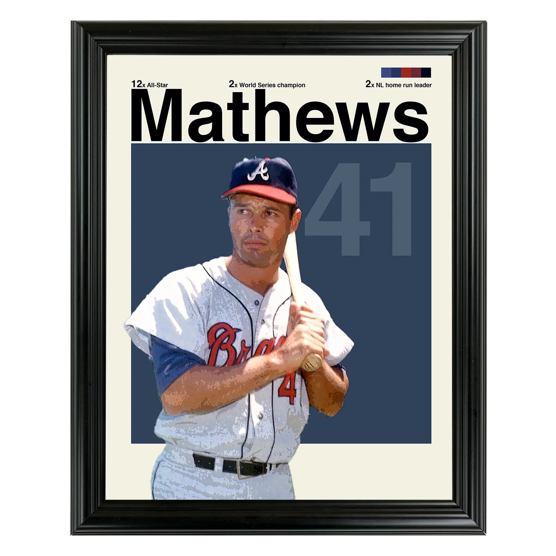 Eddie Mathews Framed Sports Art Photo by Thomas Maxwell