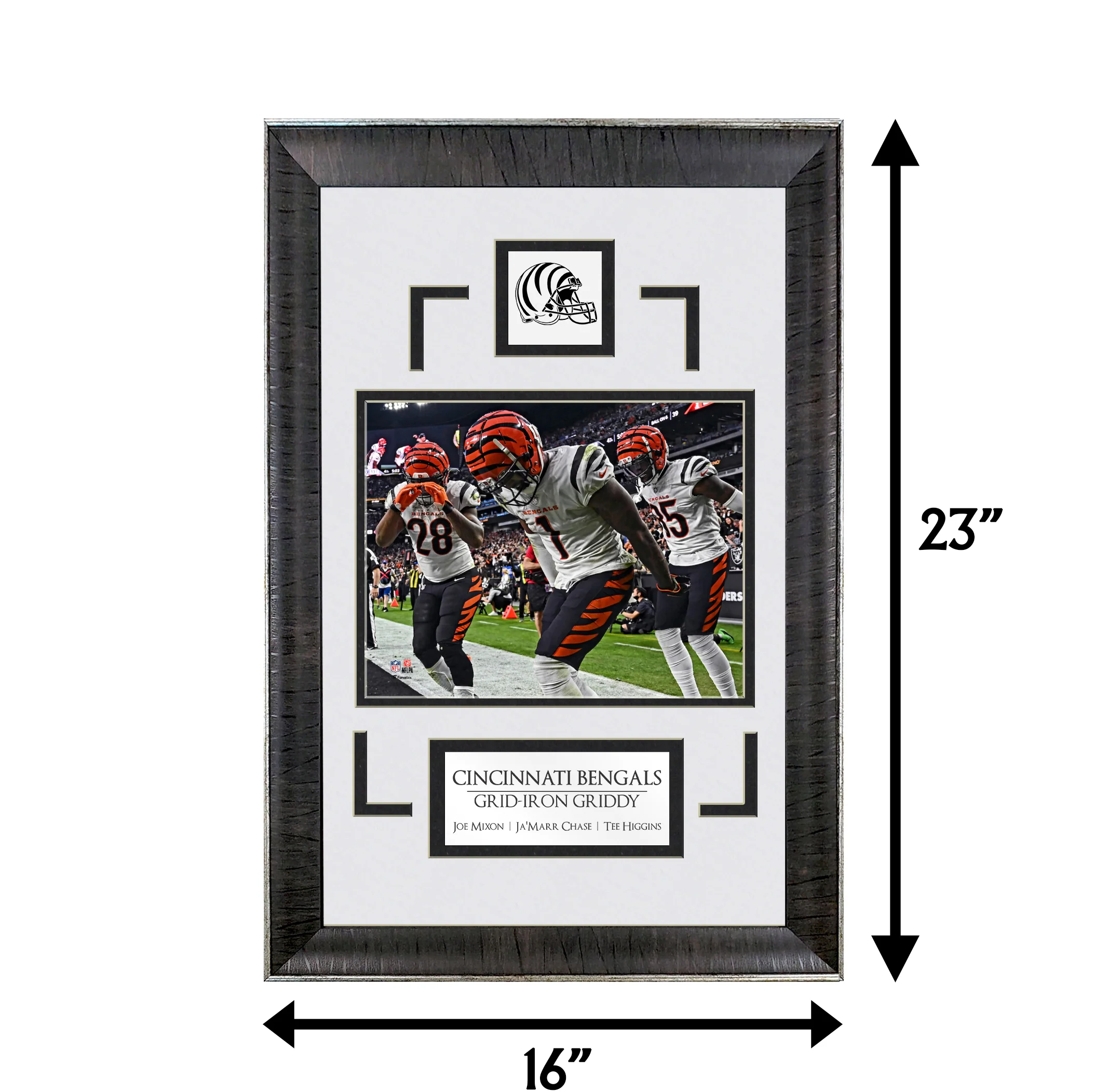 Chase, Mixon, Higgins - Grid Iron Griddy - Spotlight Collection | 16 x 23 - Framed Football Photo