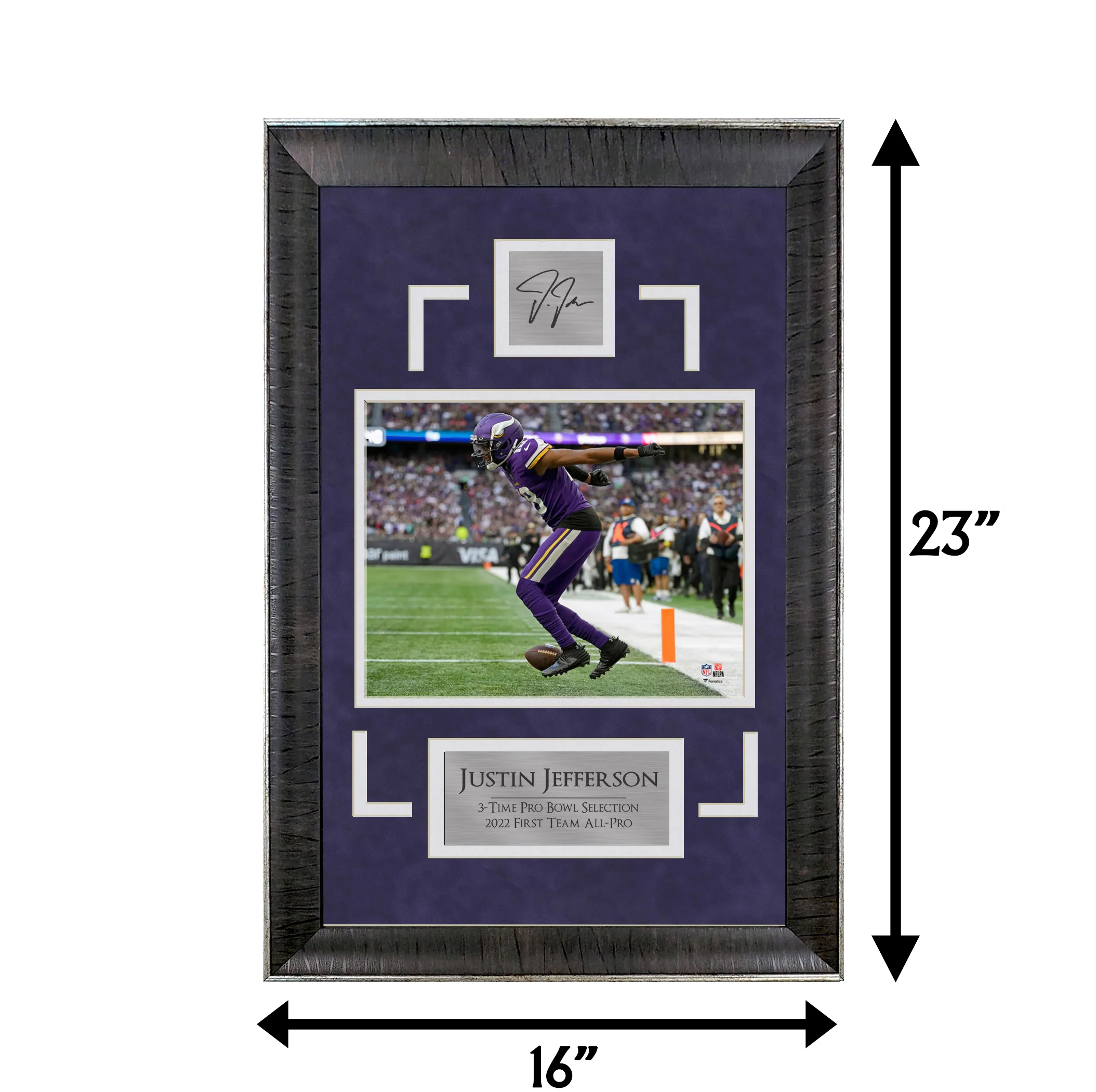 Justin Jefferson - Skol Celebration - Framed Photo - Deluxe