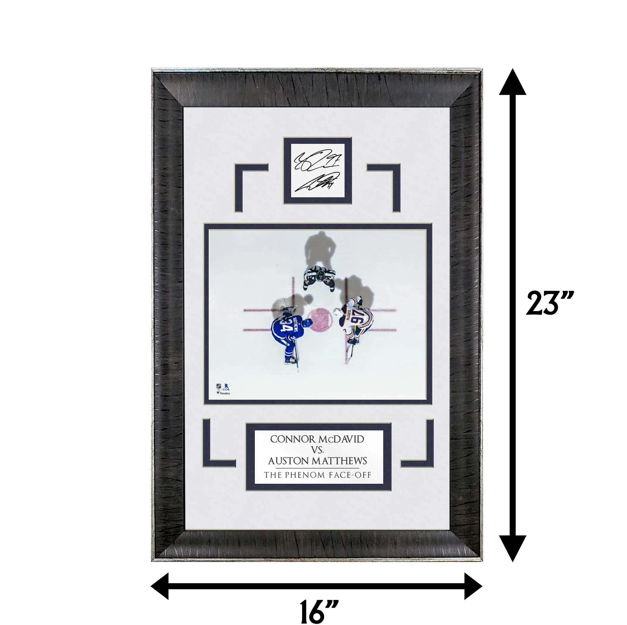 Connor McDavid vs. Auston Matthews - The New Generation - Spotlight Collection | 16 x 23 - Framed Hockey Photo