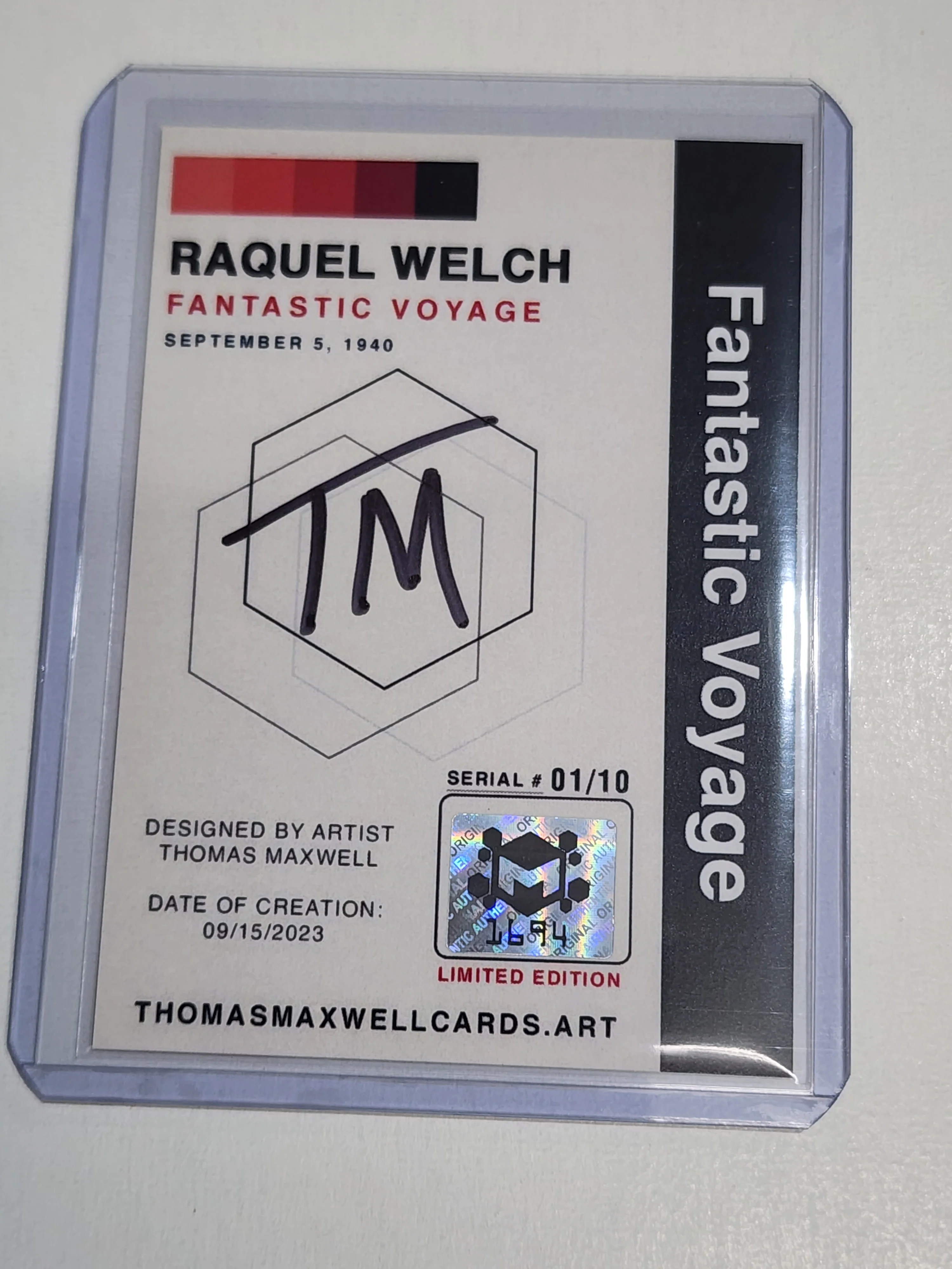 Raquel Welch Artist Signed TV/Film Art Card 1/10