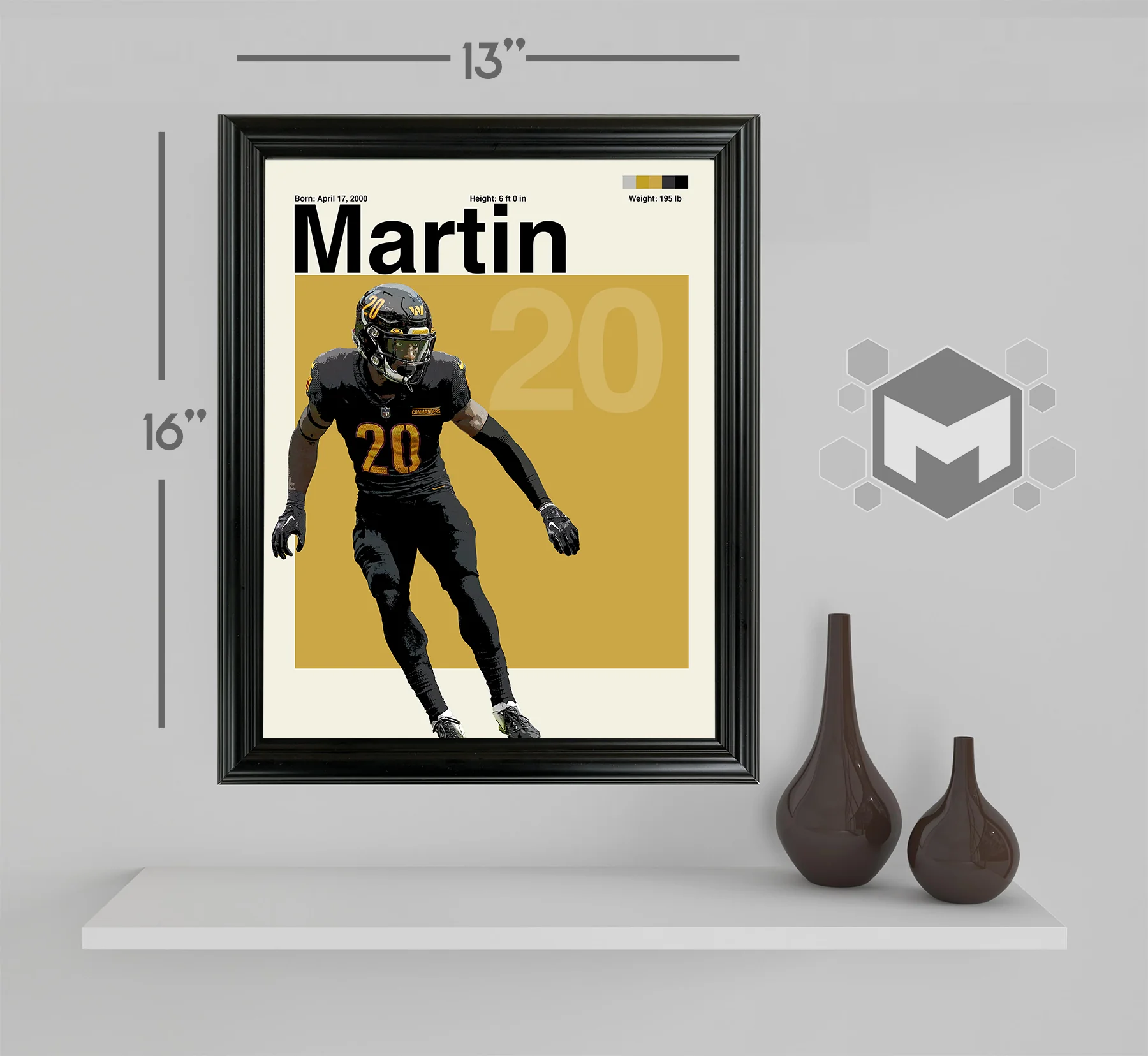 Jartavius Martin Framed Sports Art Photo by Thomas Maxwell