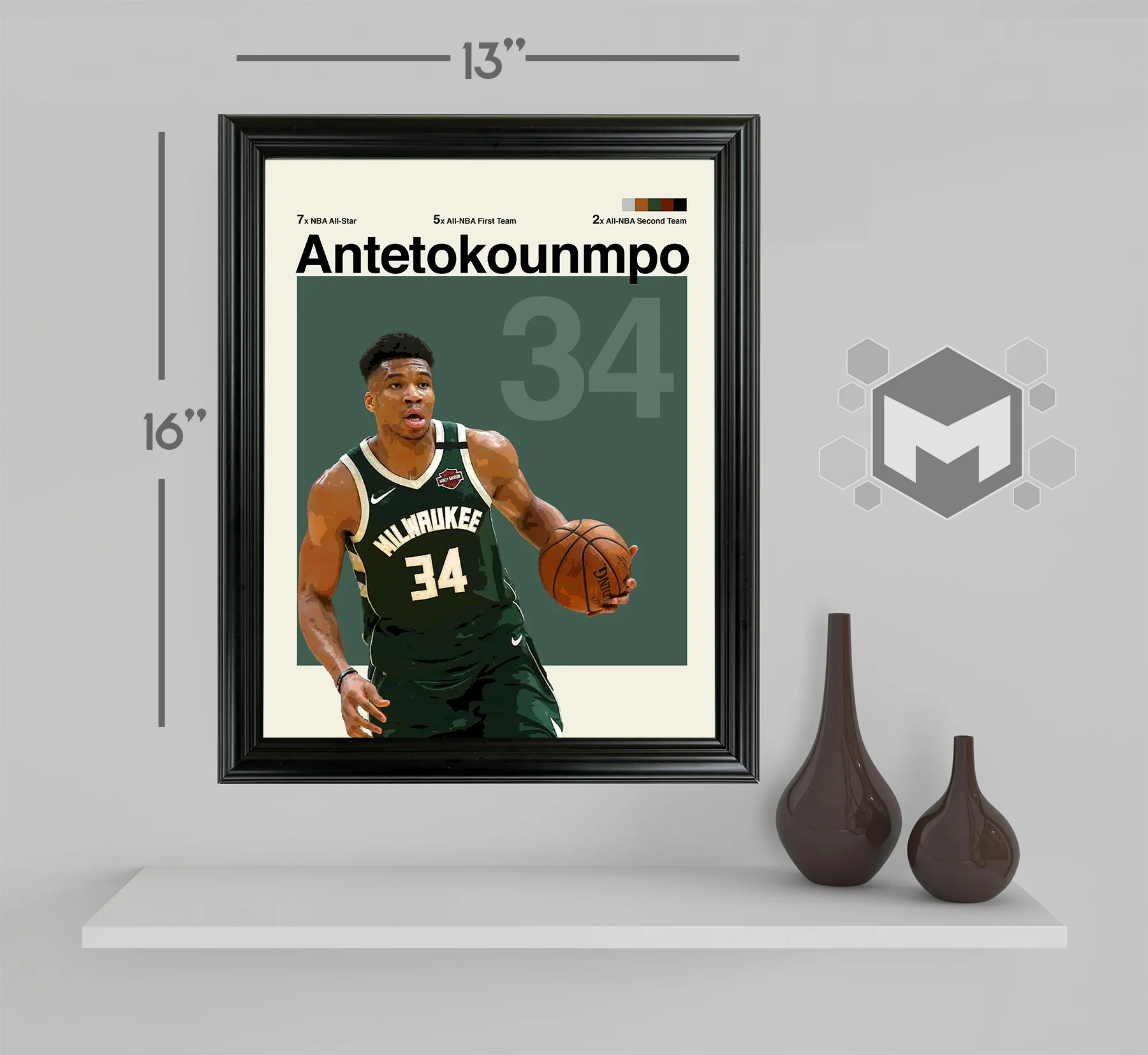 Giannis Antetokounmpo Framed Sports Art Photo by Thomas Maxwell