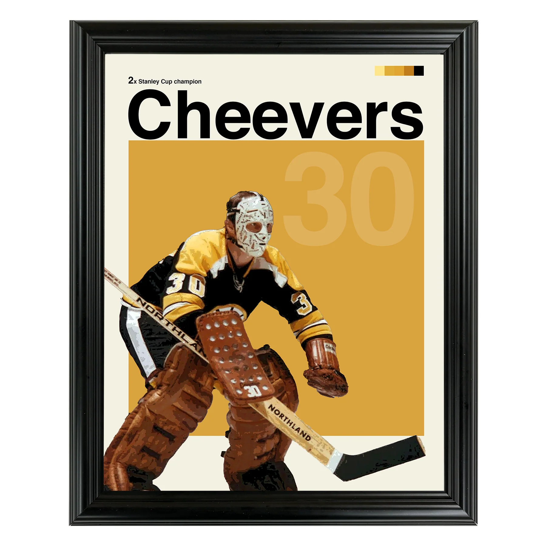 Gerry Cheevers Framed Sports Art Photo by Thomas Maxwell
