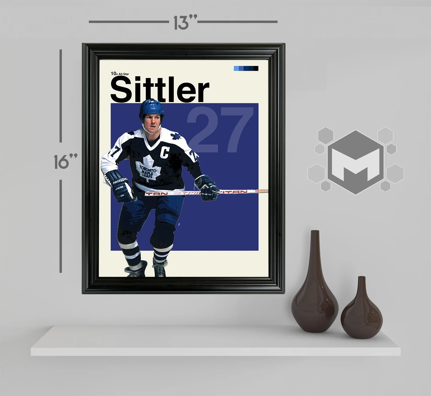 Darryl Sittler Framed Sports Art Photo by Thomas Maxwell