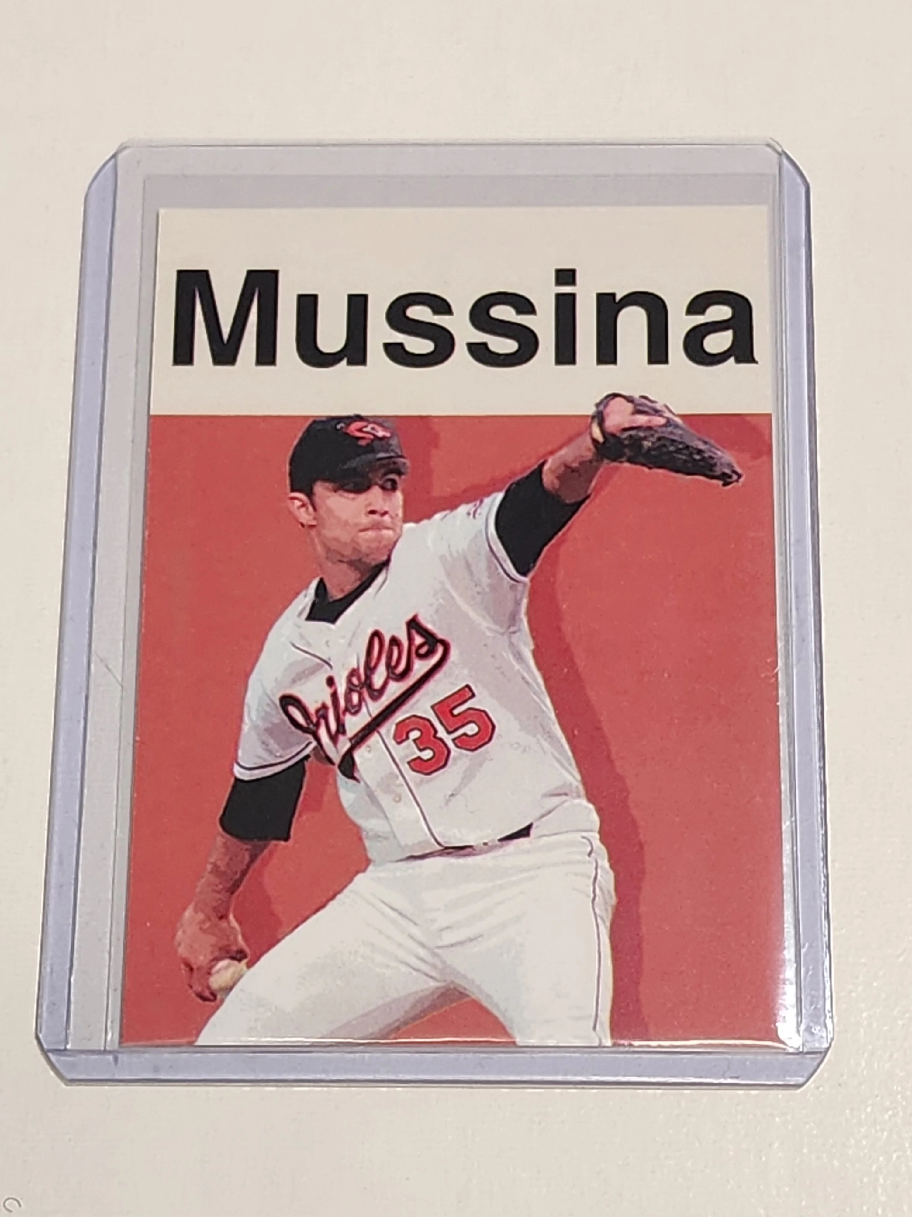 Mike Mussina Artist Signed Baseball Art Card 1/10