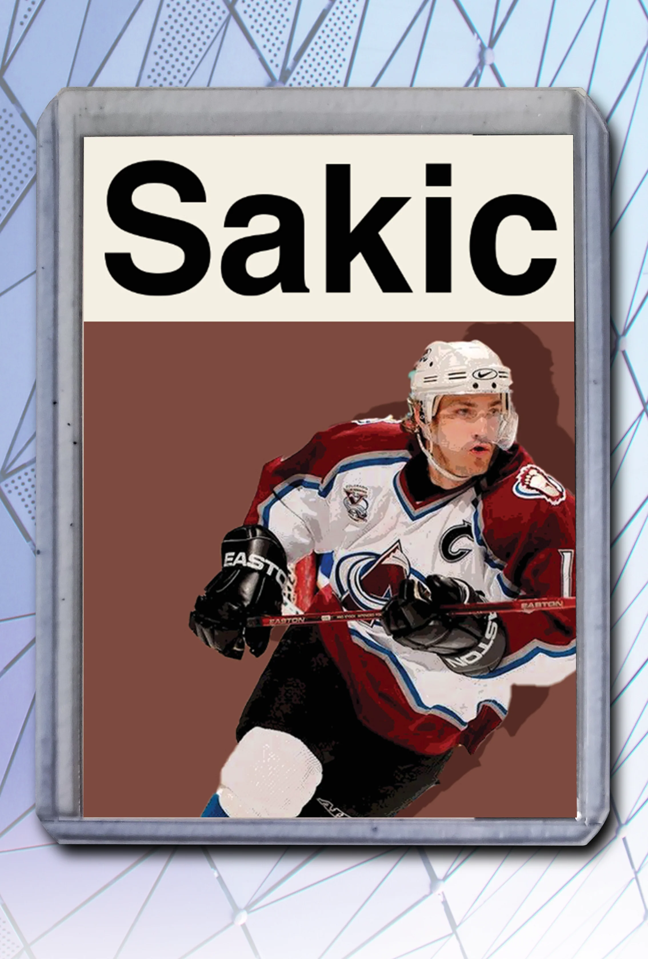 Joe Sakic Artist Signed Hockey Art Card 1/10