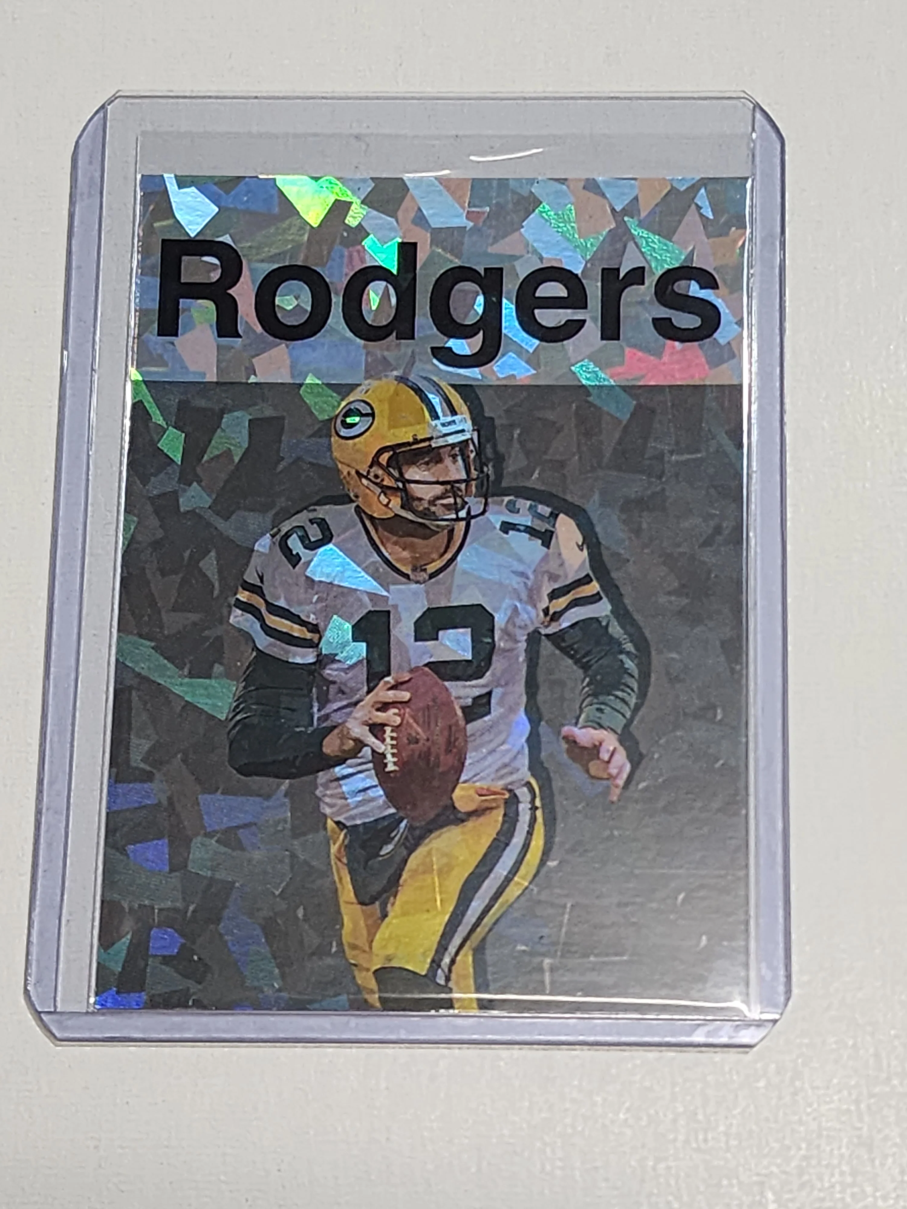 Aaron Rodgers Artist Signed Green Bay Packers Refractor Art Card 1/1