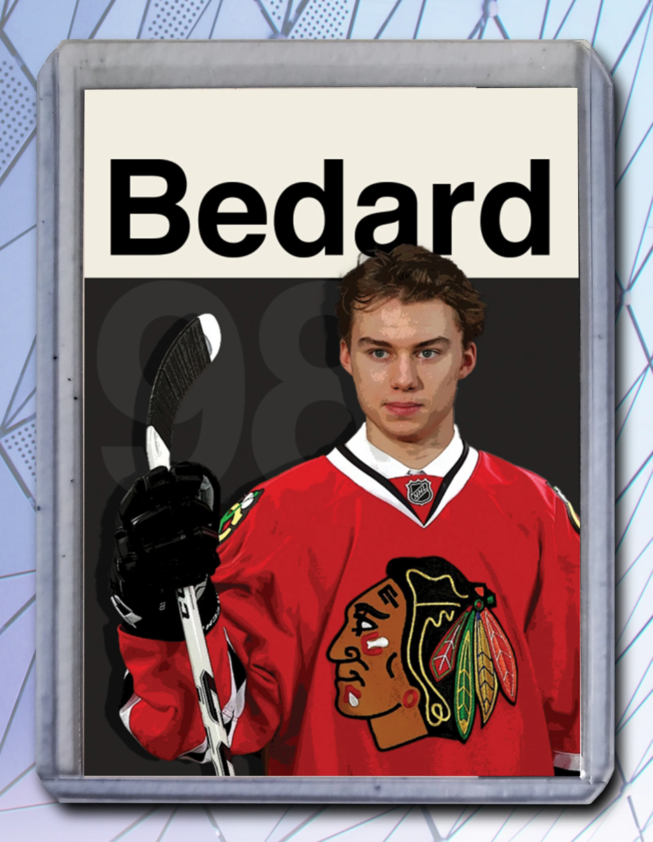 Connor Bedard Artist Signed Hockey Art Card 3/10