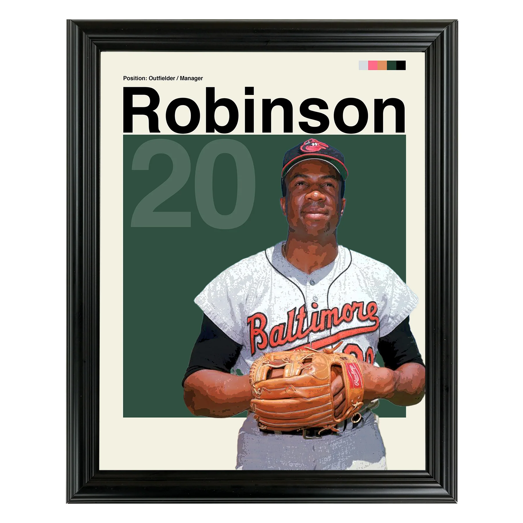 Frank Robinson Framed Sports Art Photo by Thomas Maxwell