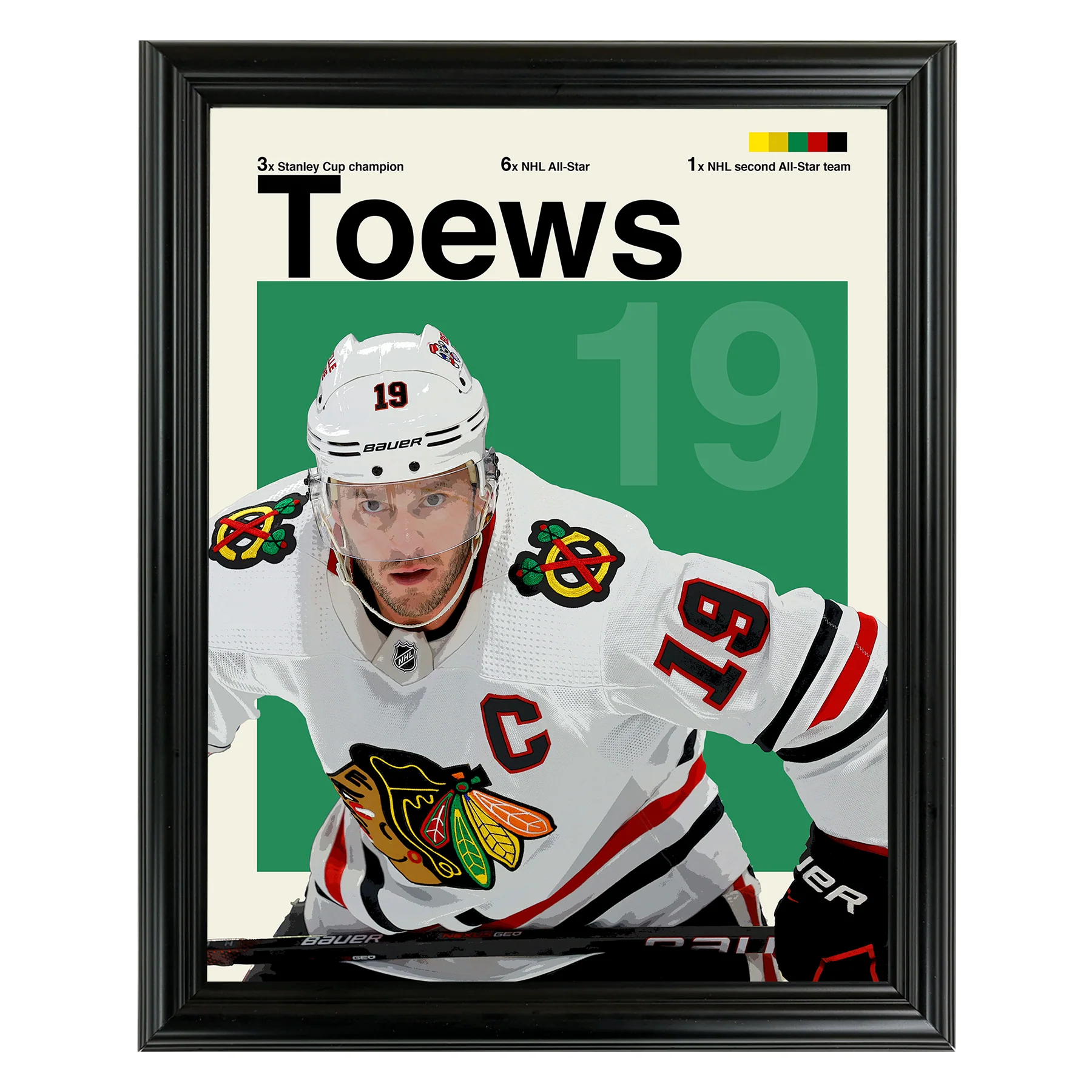 Johnathan Toews Framed Sports Art Photo by Thomas Maxwell