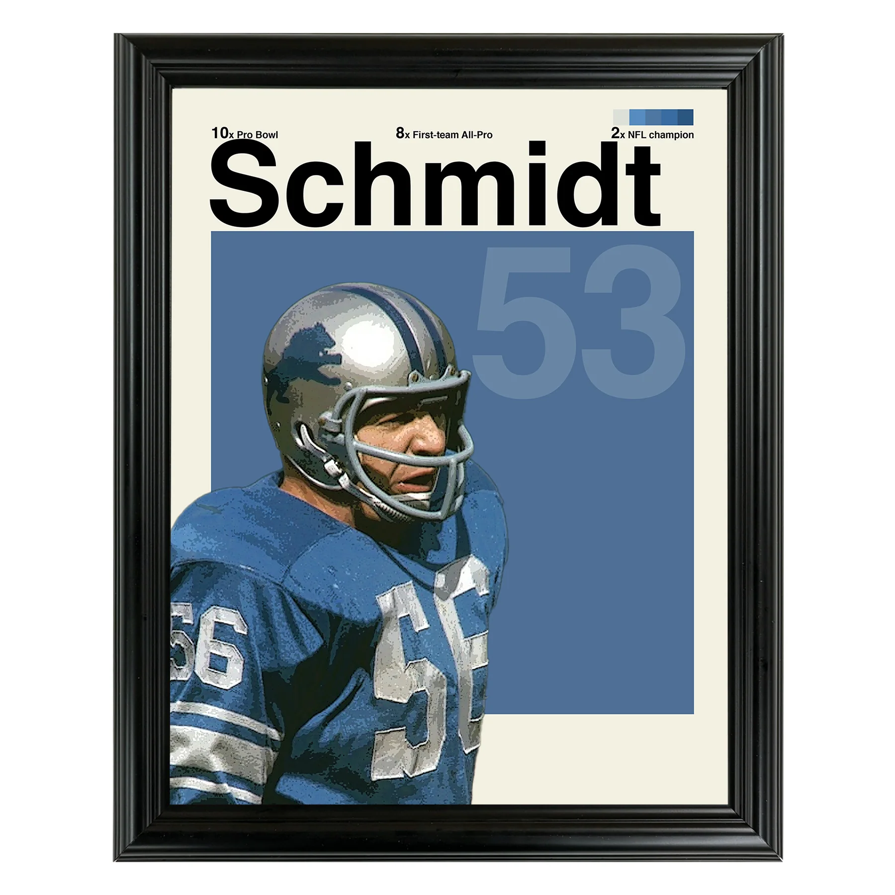 Joe Schmidt Framed Sports Art Photo by Thomas Maxwell