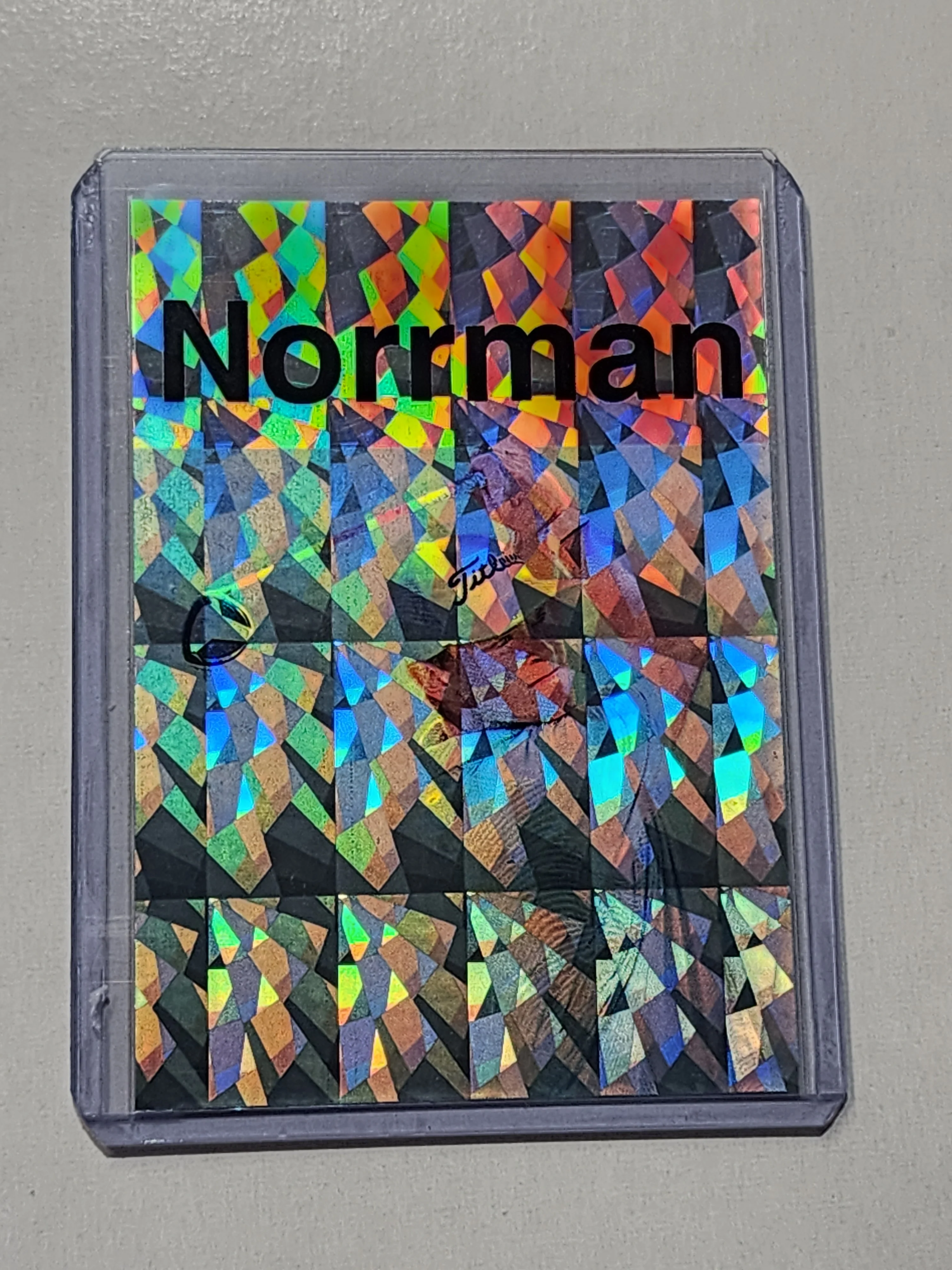 Vincent Norrman Artist Signed Golf Refractor Art Card 1/1