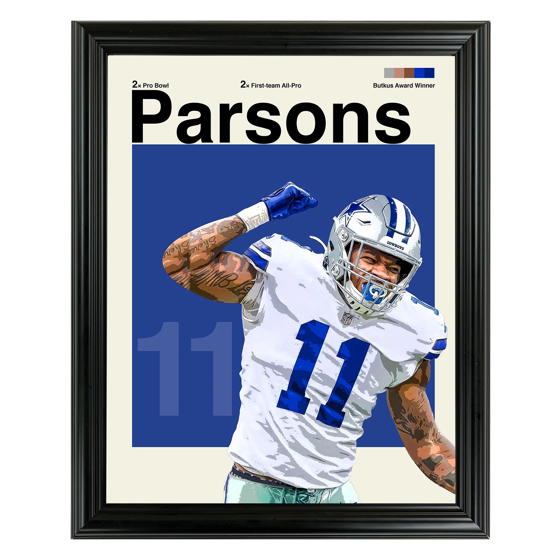 Micah Parsons Framed Sports Art Photo by Thomas Maxwell