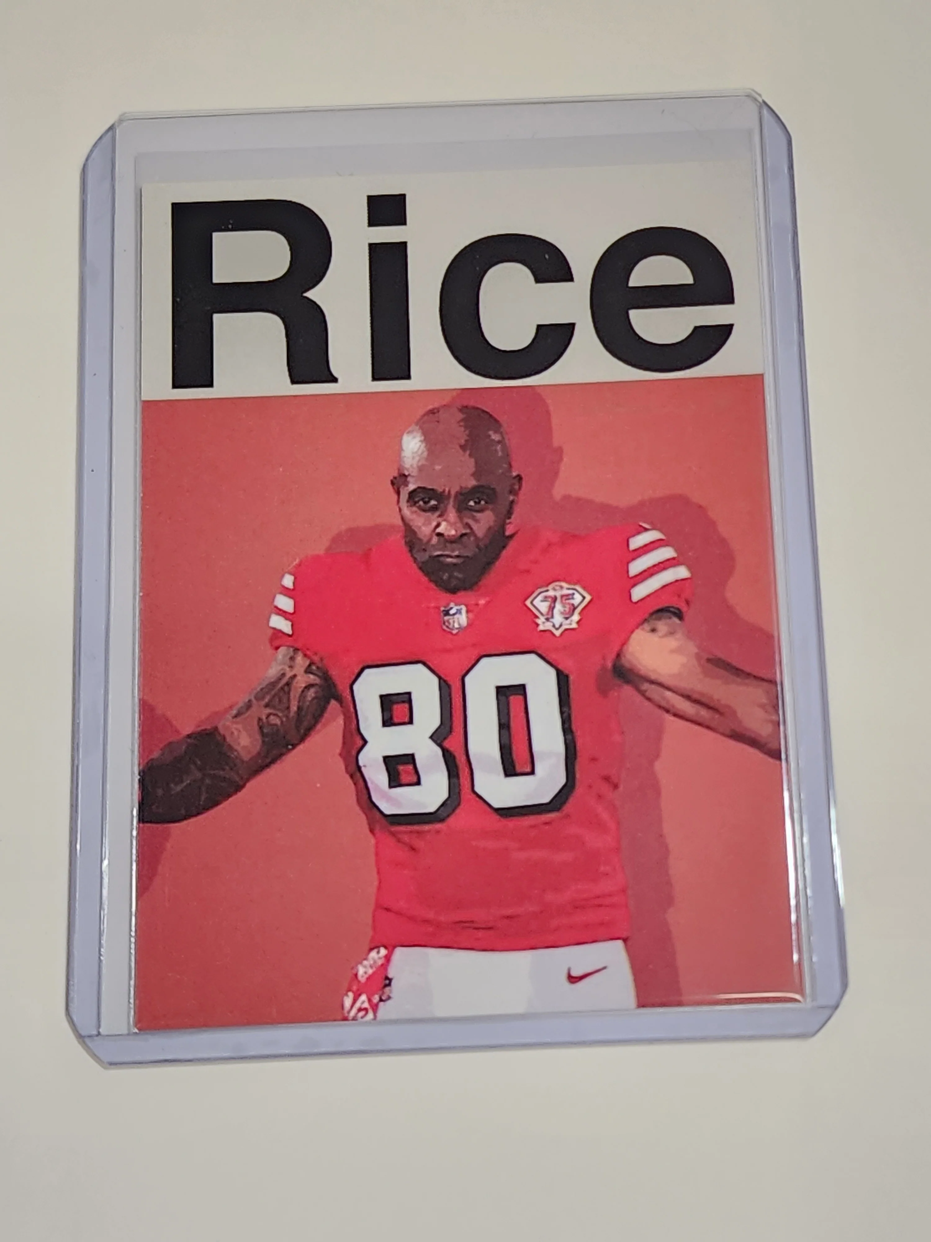 Jerry Rice Artist Signed Auto Racing Art Card 1/10