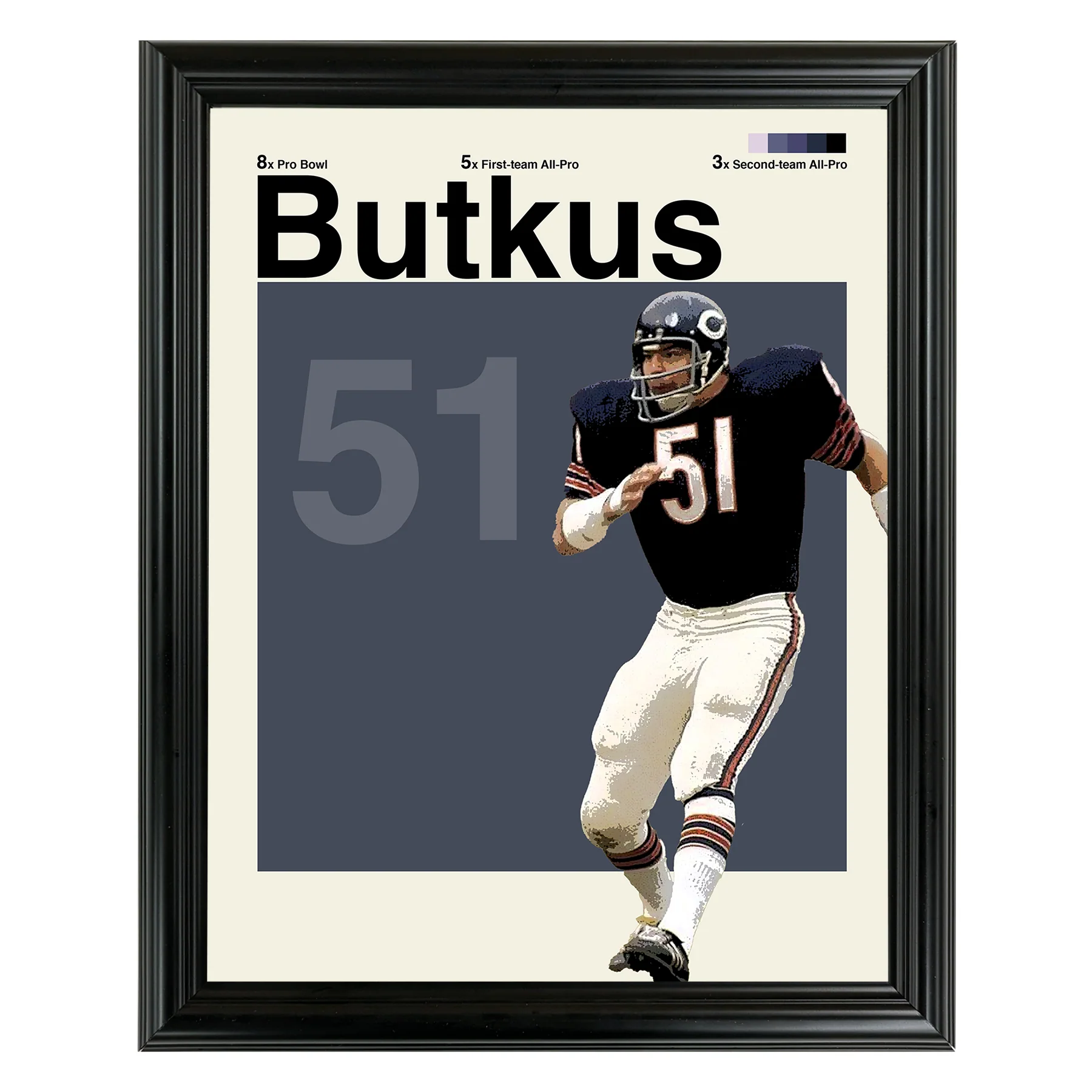 Dick Butkus Framed Sports Art Photo by Thomas Maxwell