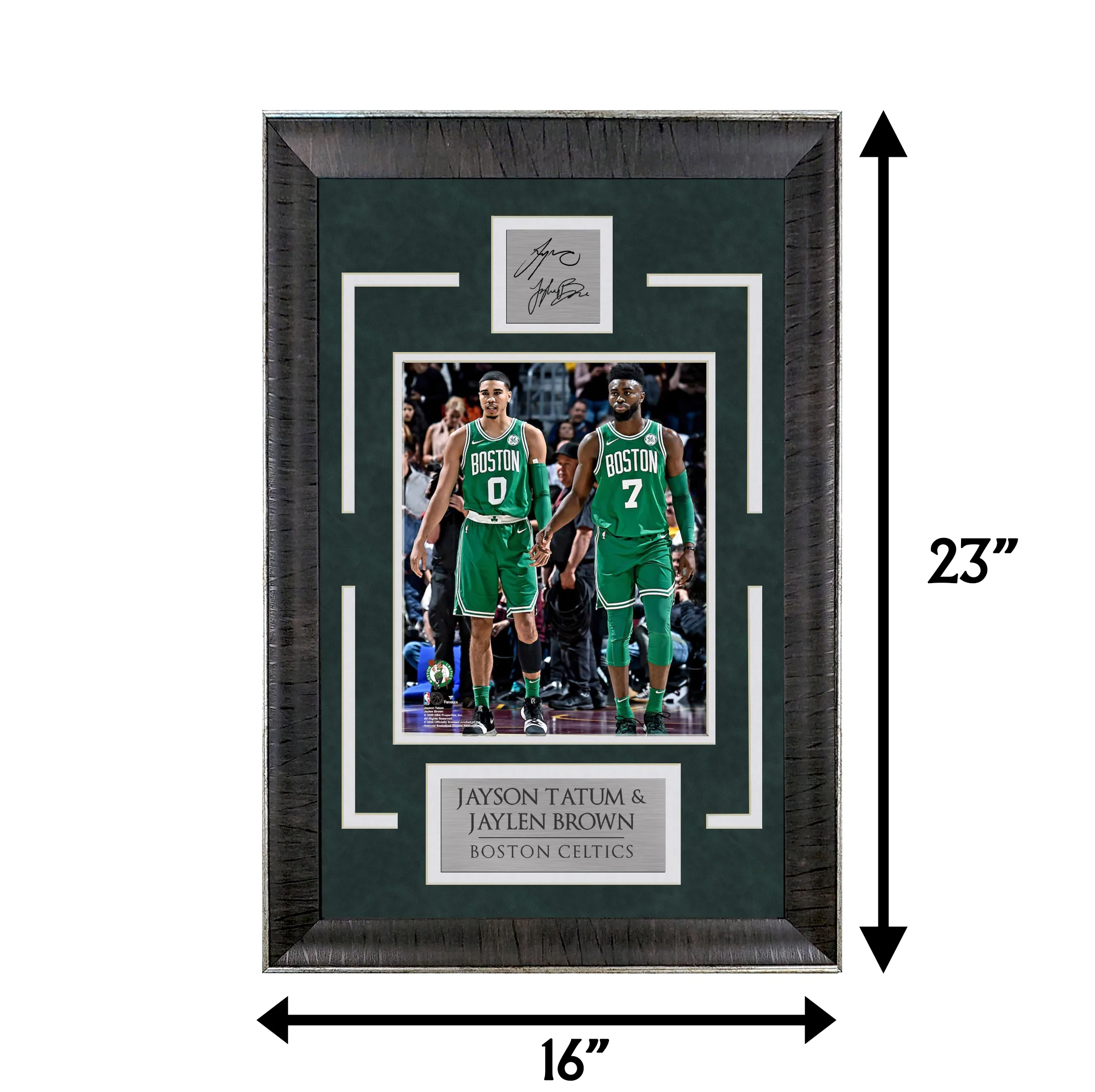 Jayson Tatum and Jaylen Brown - Irish Connection - Sports Deluxe | 16 x 23 - Framed Basketball Photo