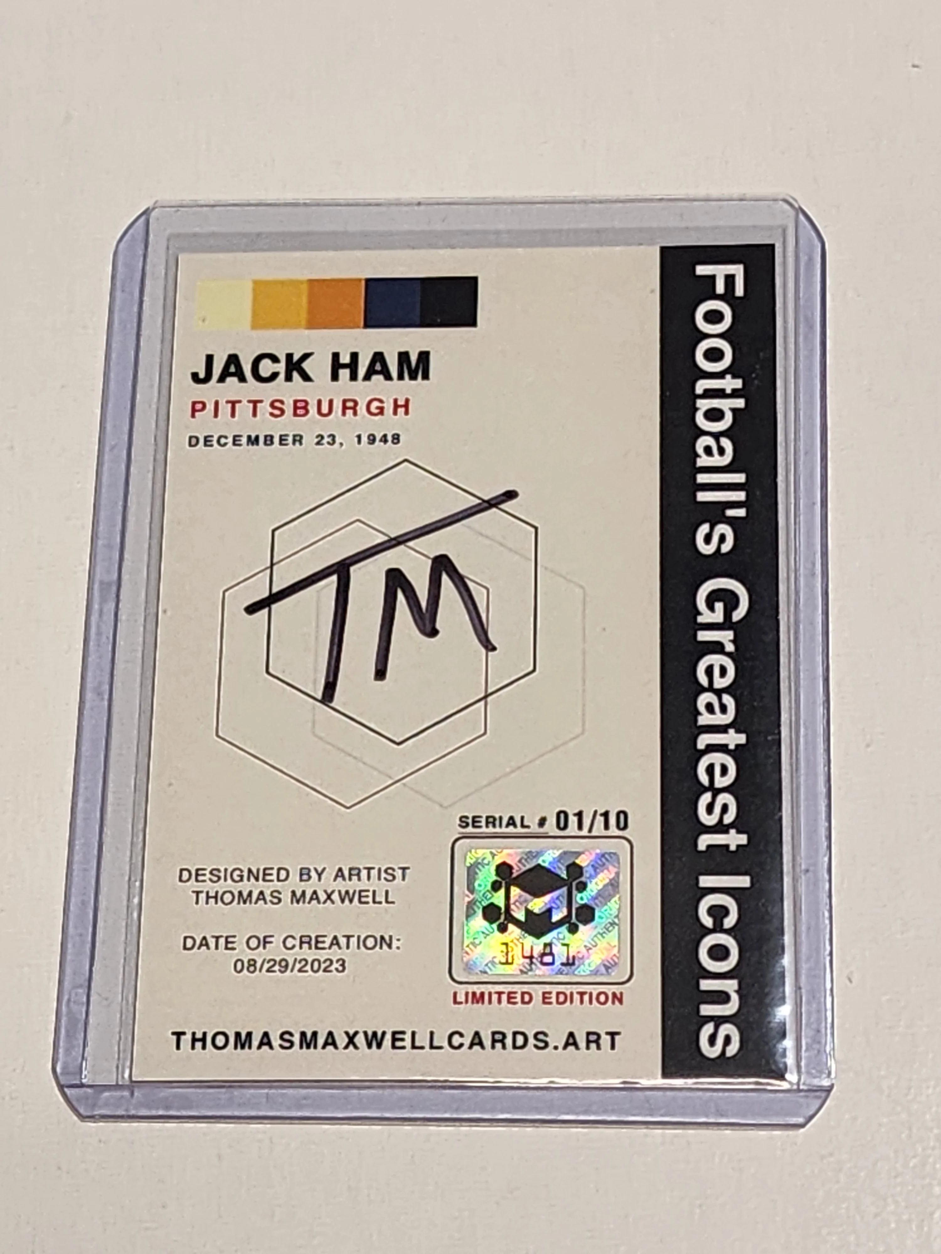 Jack Ham Artist Signed Football Art Card 1/10