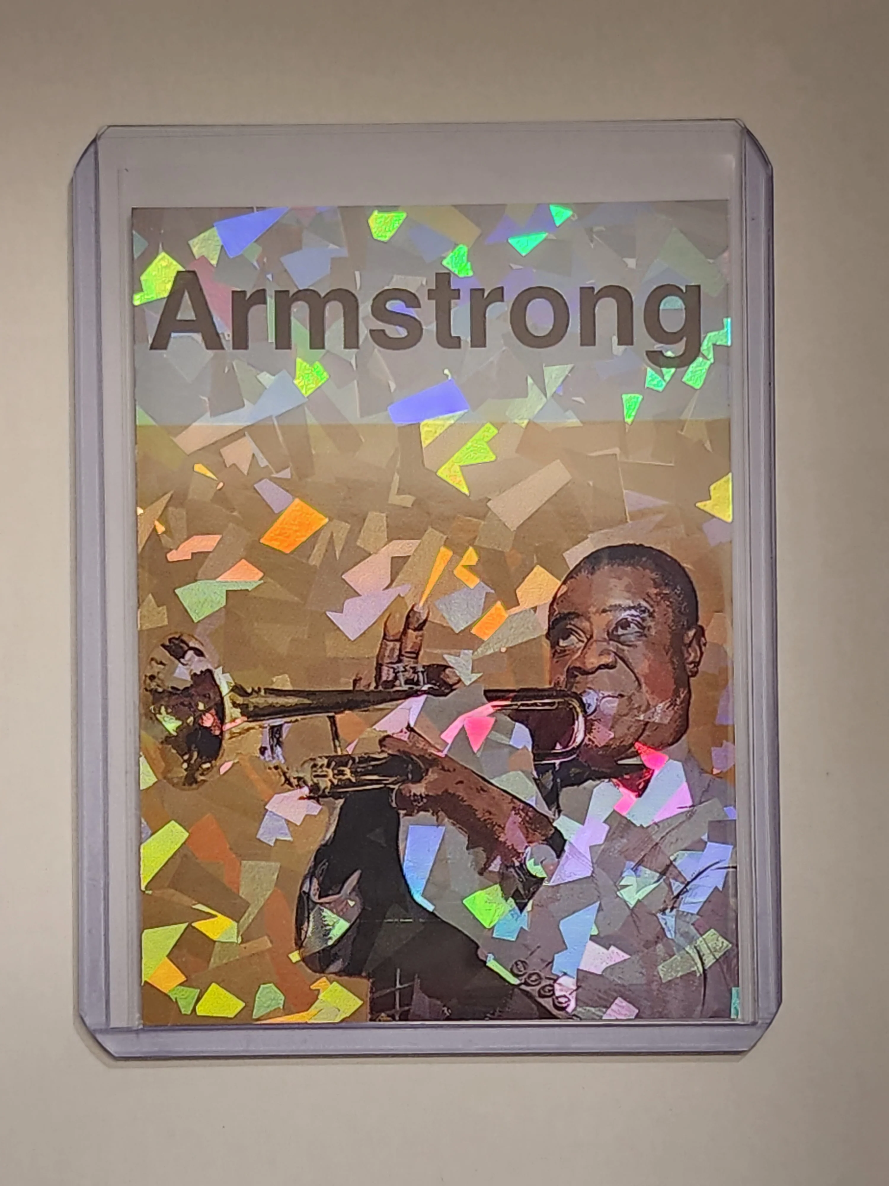 Louis Armstrong Artist Signed Music Refractor Art Card 1/1