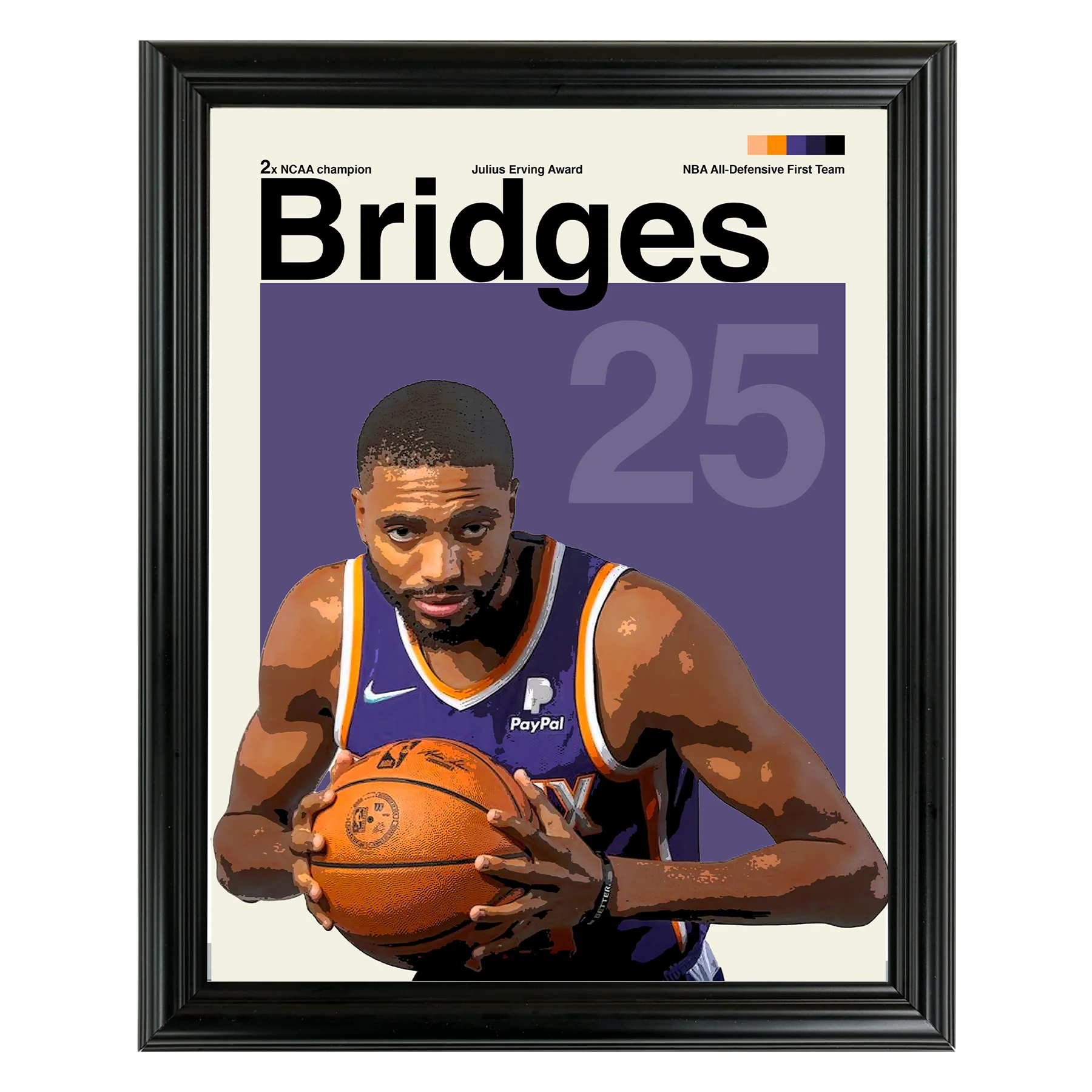 Mikal Bridges Framed Sports Art Photo by Thomas Maxwell