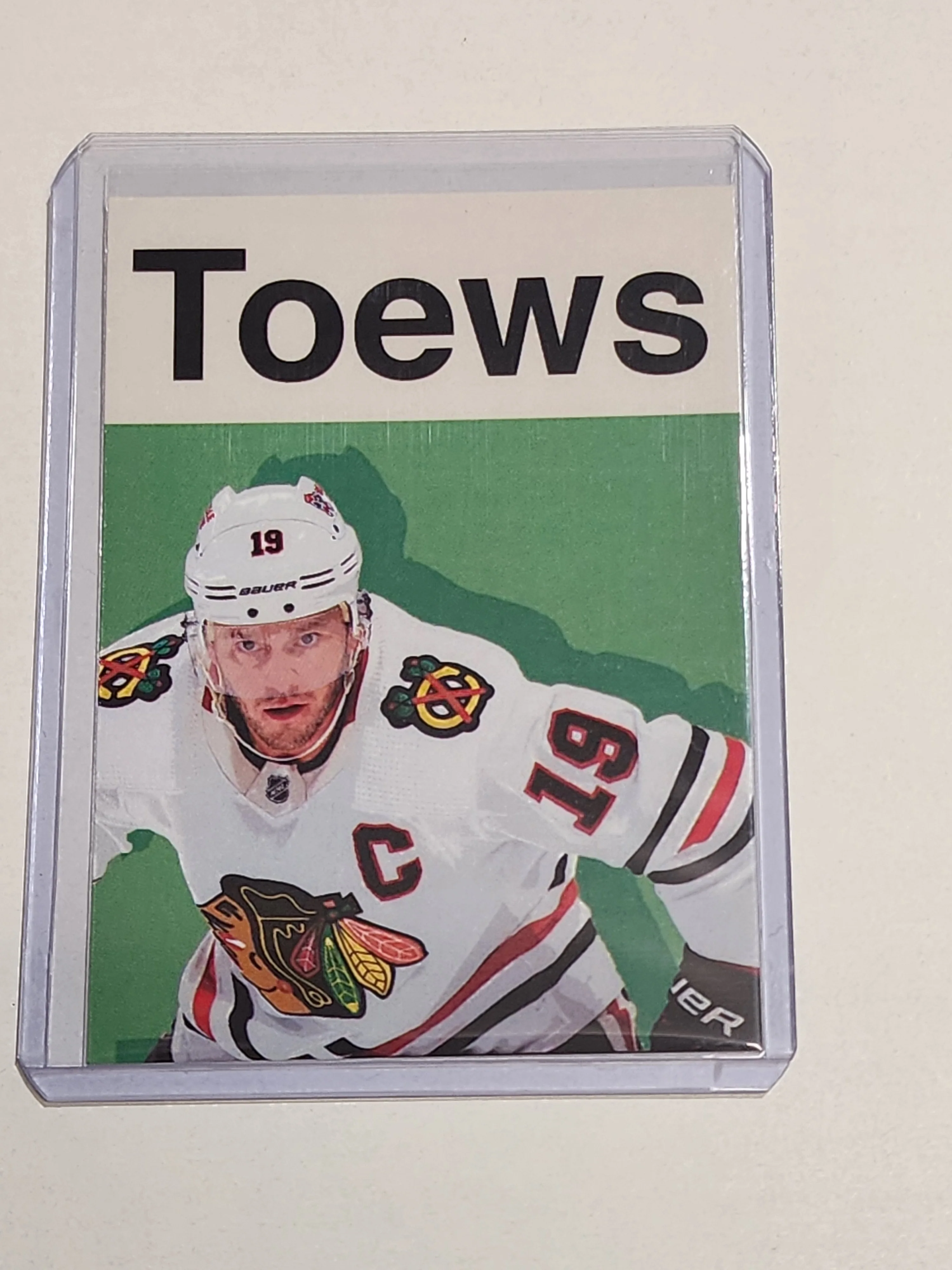Johnathan Toews Artist Signed Hockey Art Card 1/10
