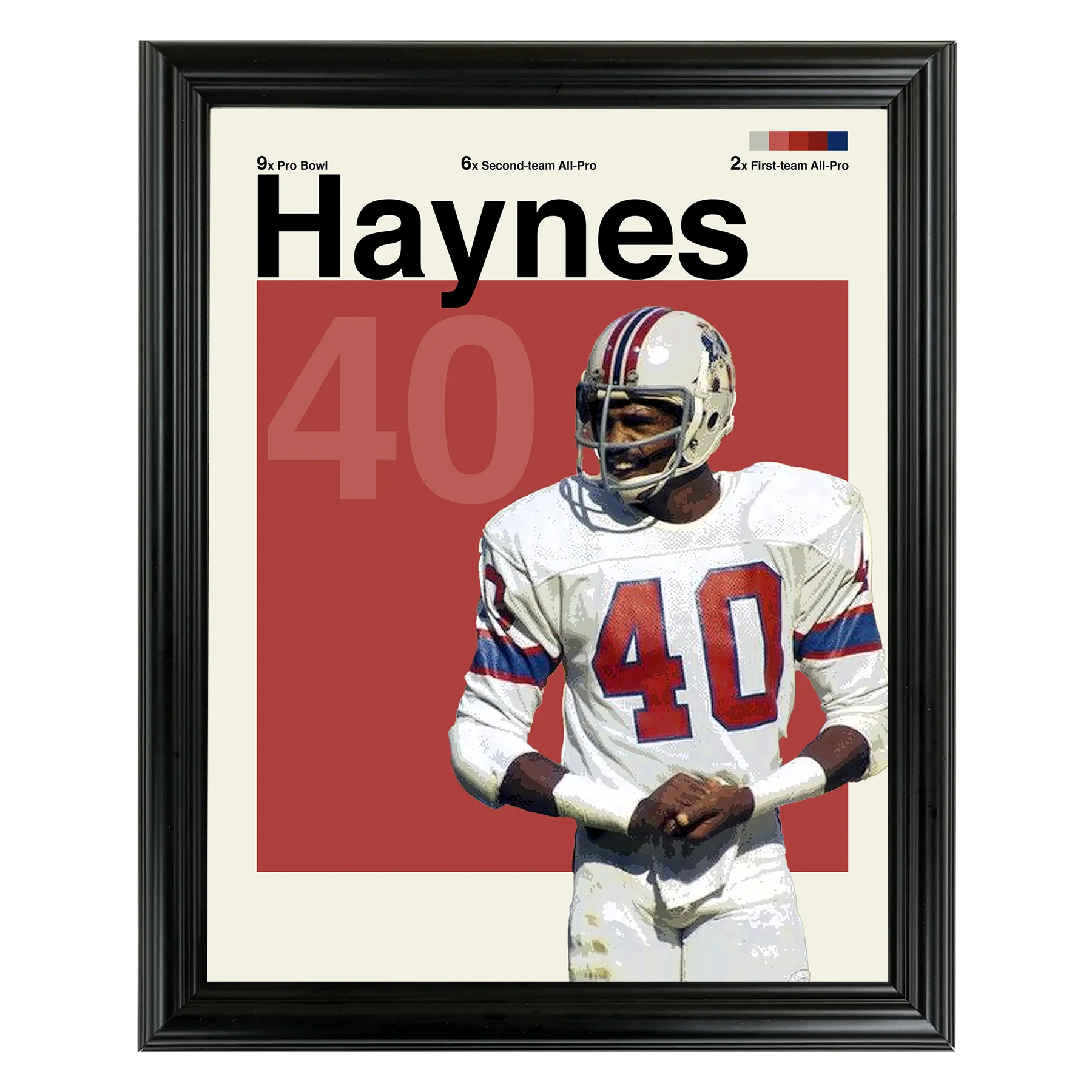 Mike Haynes Framed Sports Art Photo by Thomas Maxwell