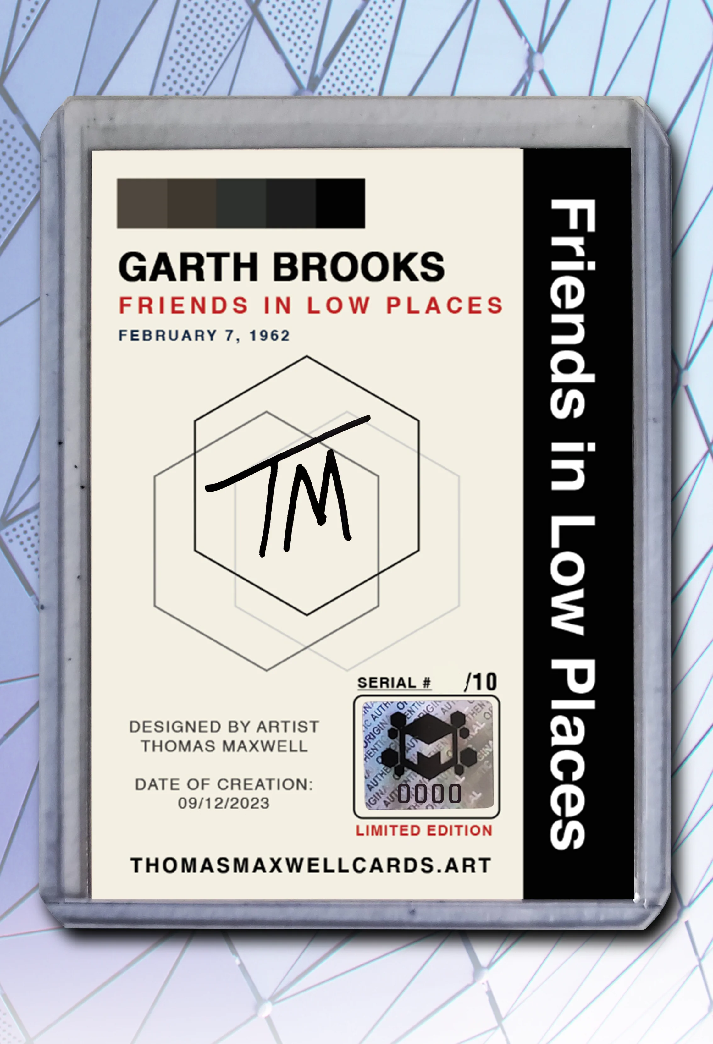 Garth Brooks Artist Signed Music Art Card 2/10