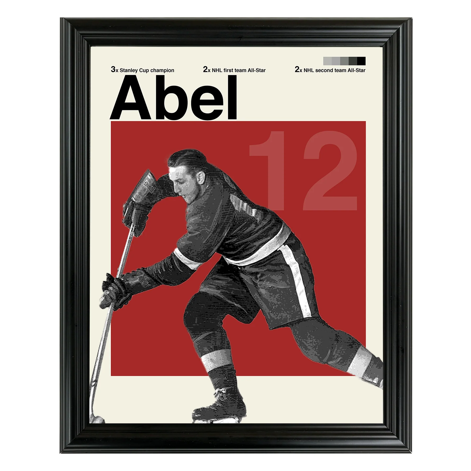 Sid Abel Framed Sports Art Photo by Thomas Maxwell