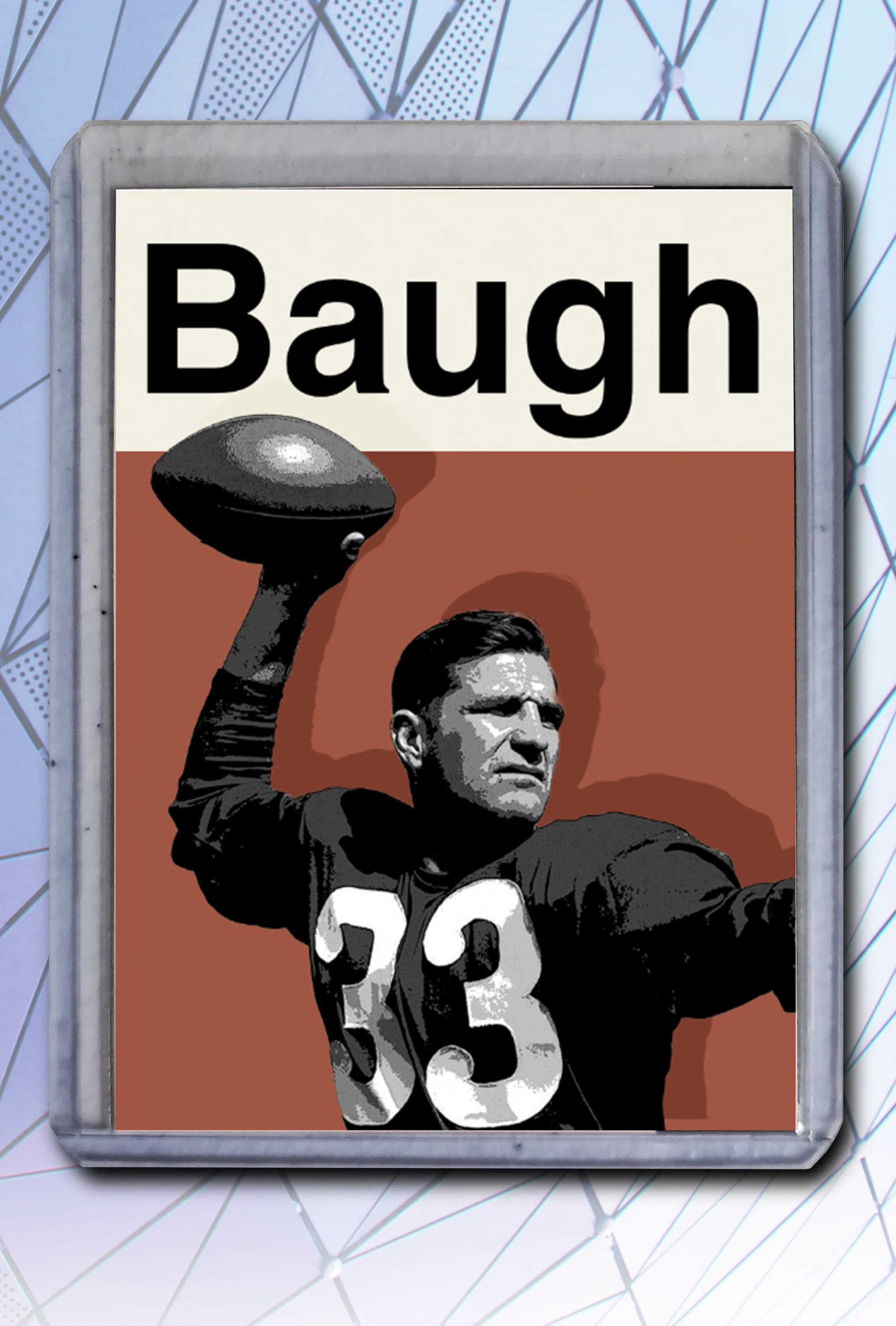 Sammy Baugh Artist Signed Football Art Card 2/10