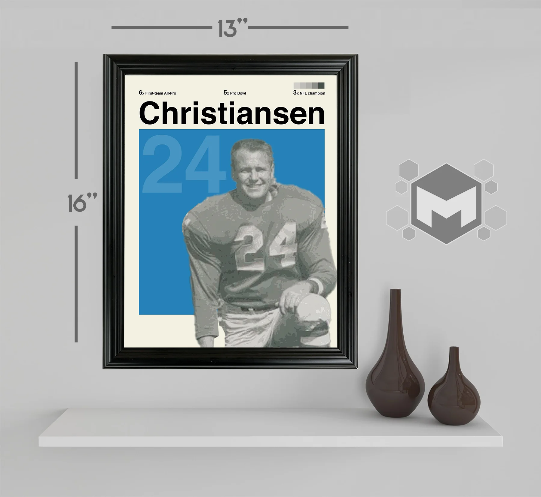 Jack Christiansen Framed Sports Art Photo by Thomas Maxwell