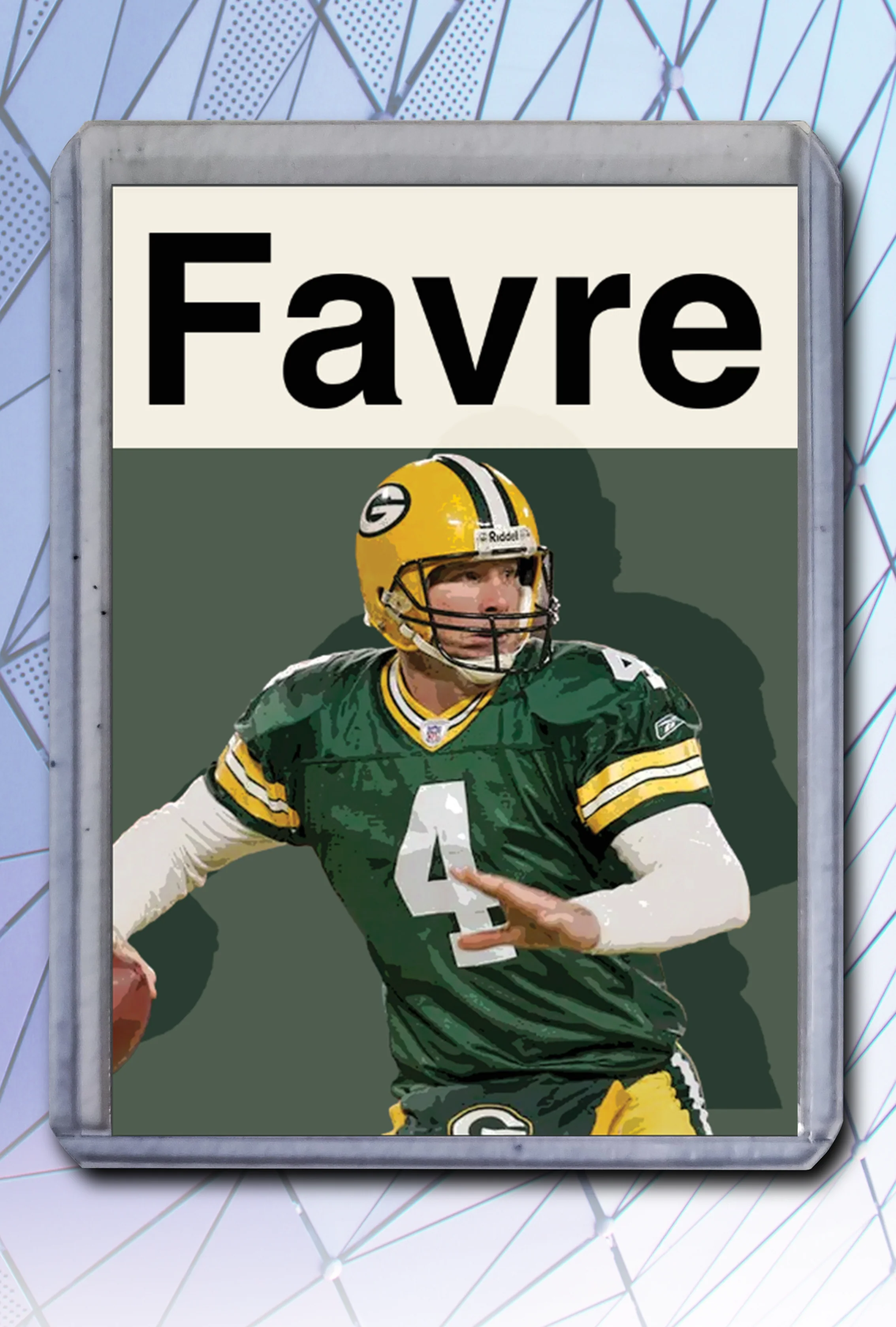 Brett Favre Artist Signed Football Art Card 2/10