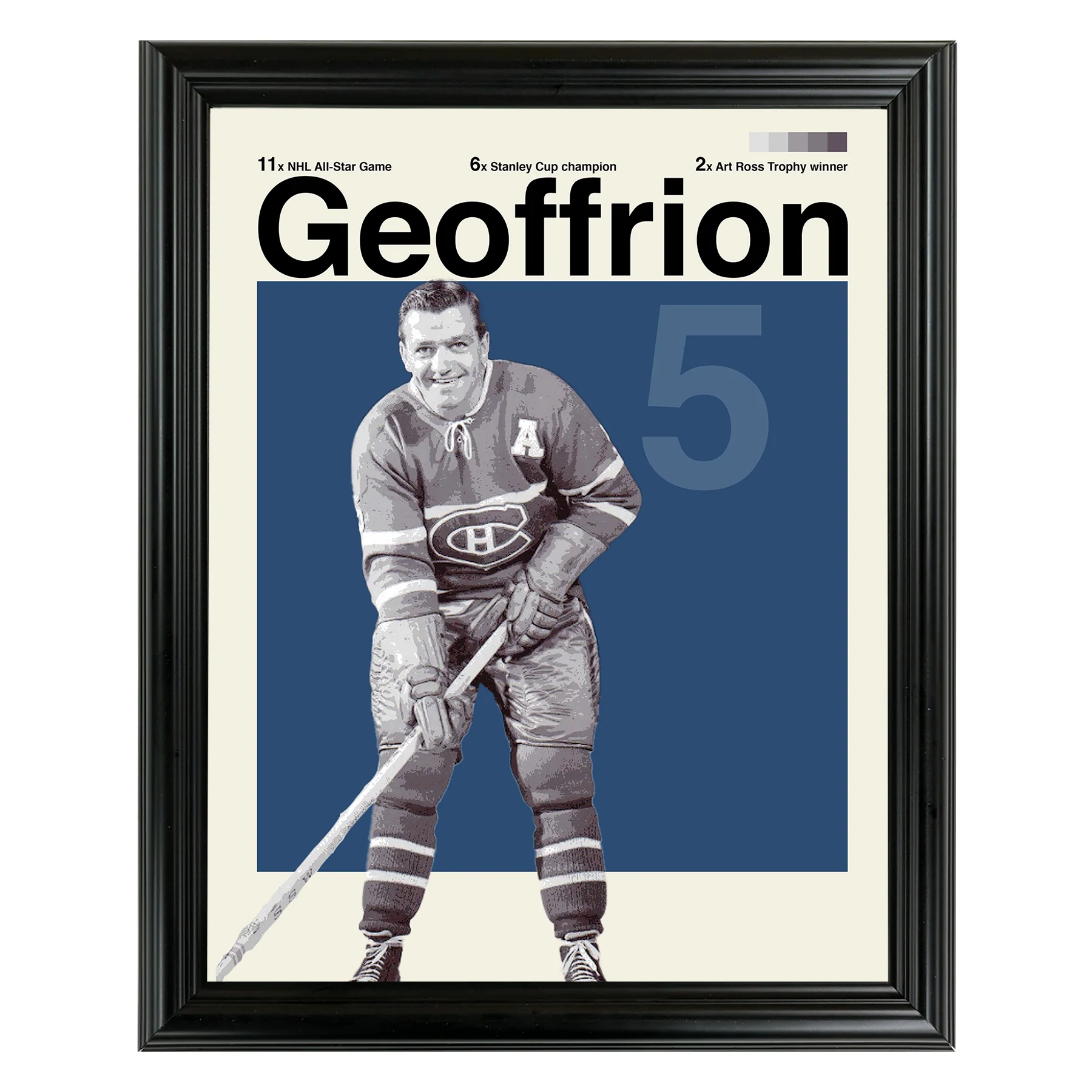 Bernie Geoffrion Framed Sports Art Photo by Thomas Maxwell