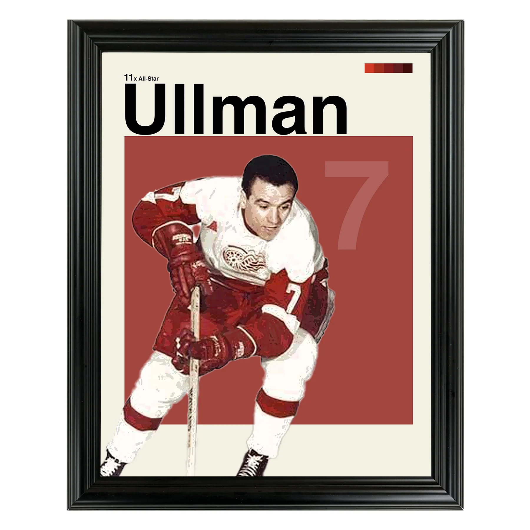 Norm Ullman Framed Sports Art Photo by Thomas Maxwell