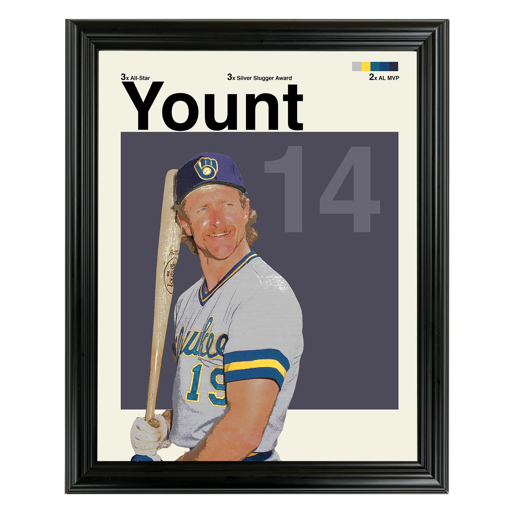 Robin Yount Framed Sports Art Photo by Thomas Maxwell